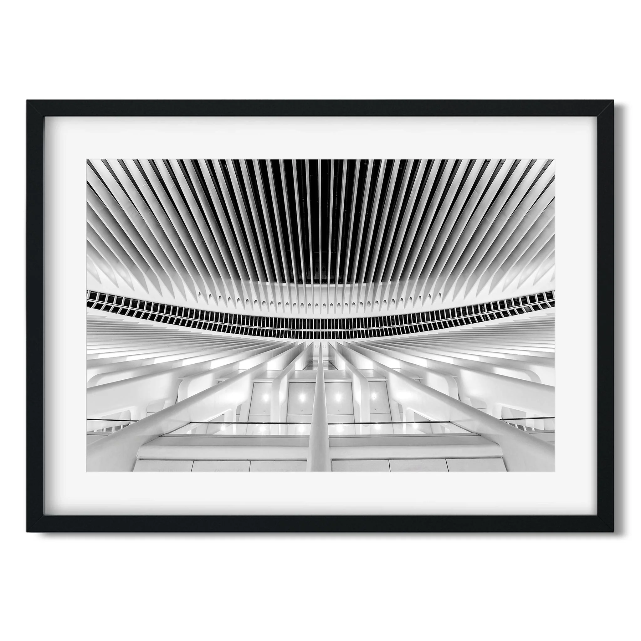 Oculus Transportation Hub - Black and White New York City Architecture Photography Fine Art Print