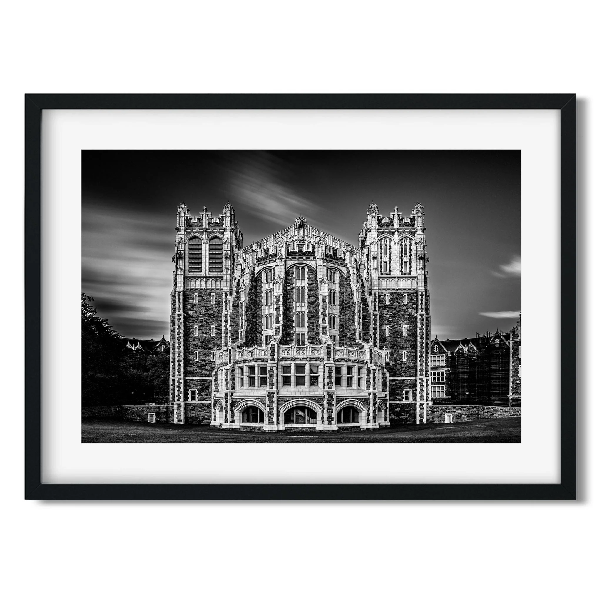 The City College of New York - Black and White Architecture Photography Fine Art Print