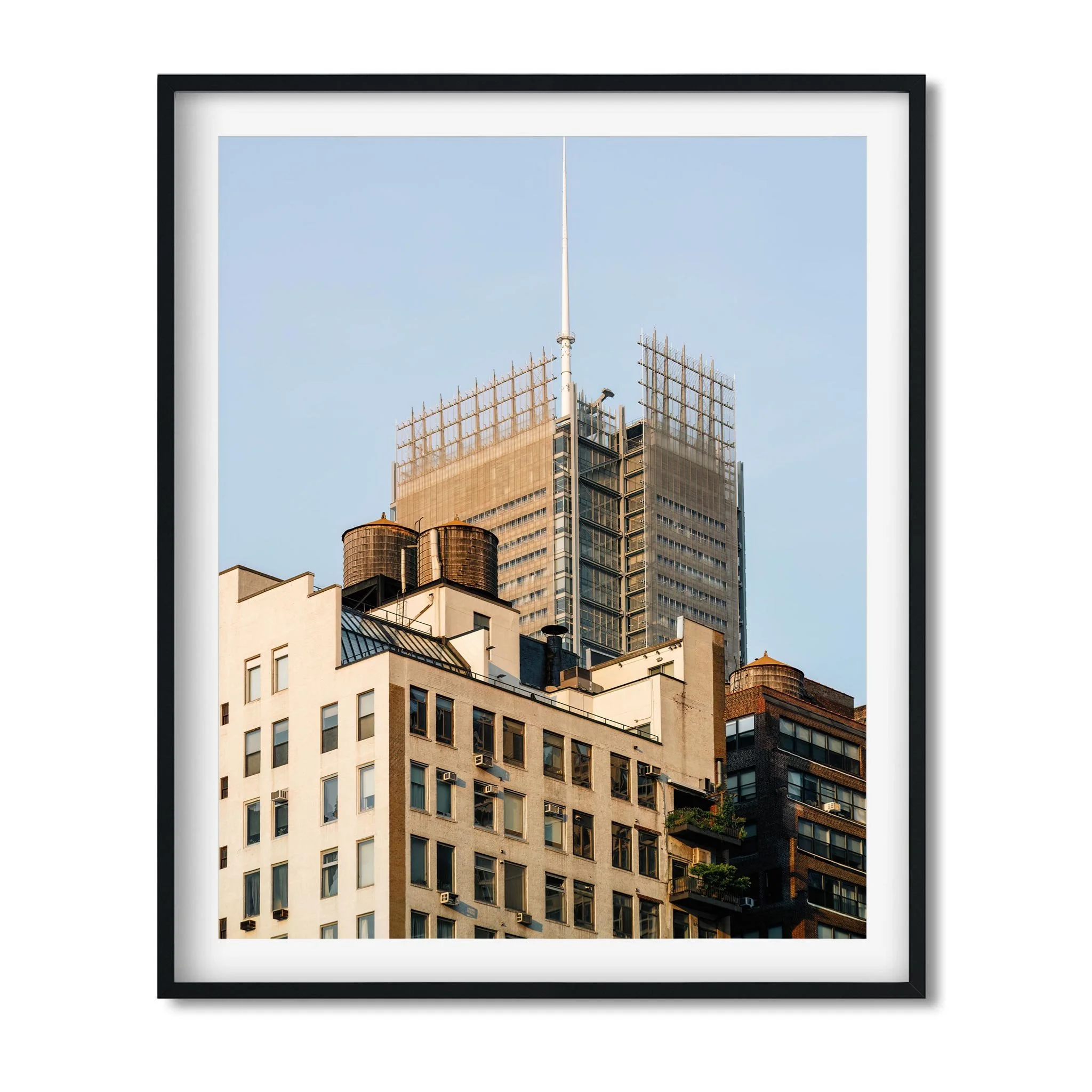 Water Tower on 344 W 38th St in Garment District - NYC Photography Color Fine Art Print Wall Art