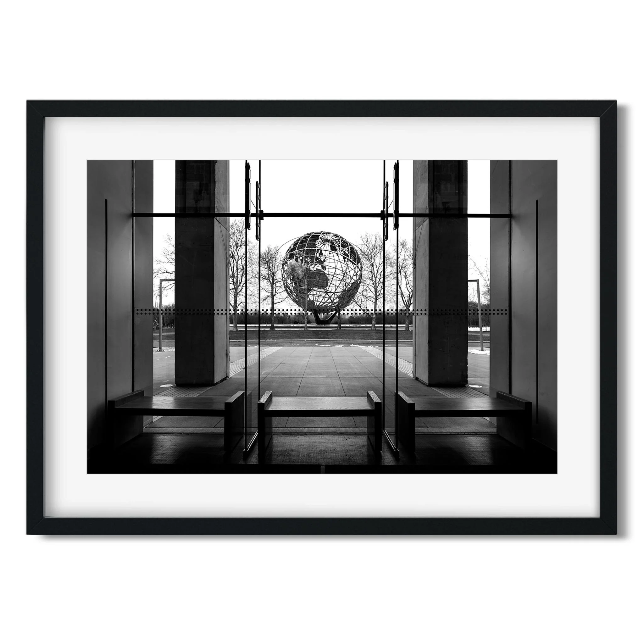 Queens Museum - Black and White New York City Architecture Photography Fine Art Print