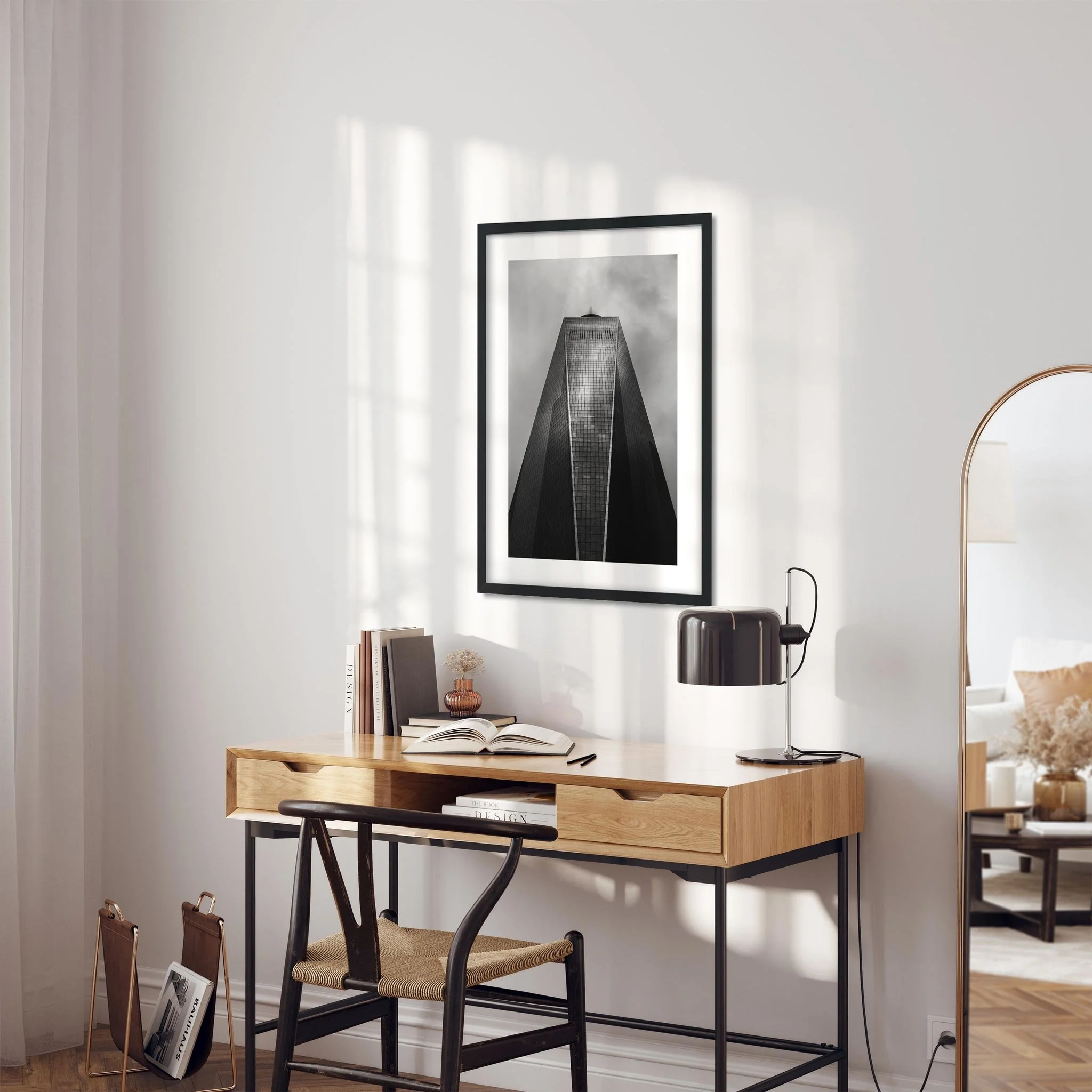 One World Trade Center - Black and White New York City Architecture Photography Fine Art Print