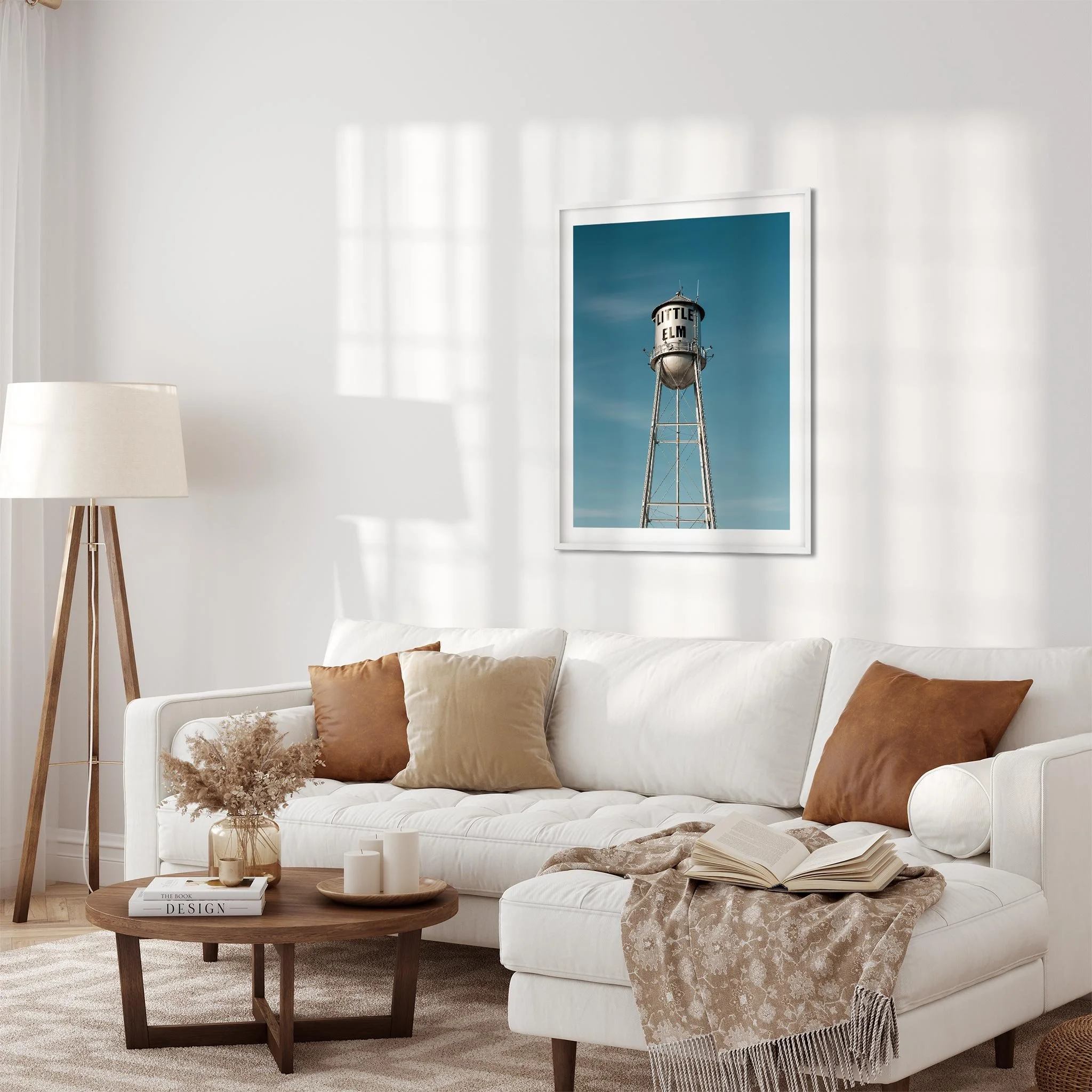 Historic Little Elm Texas - Water Tower Photography Color Fine Art Print Wall Art