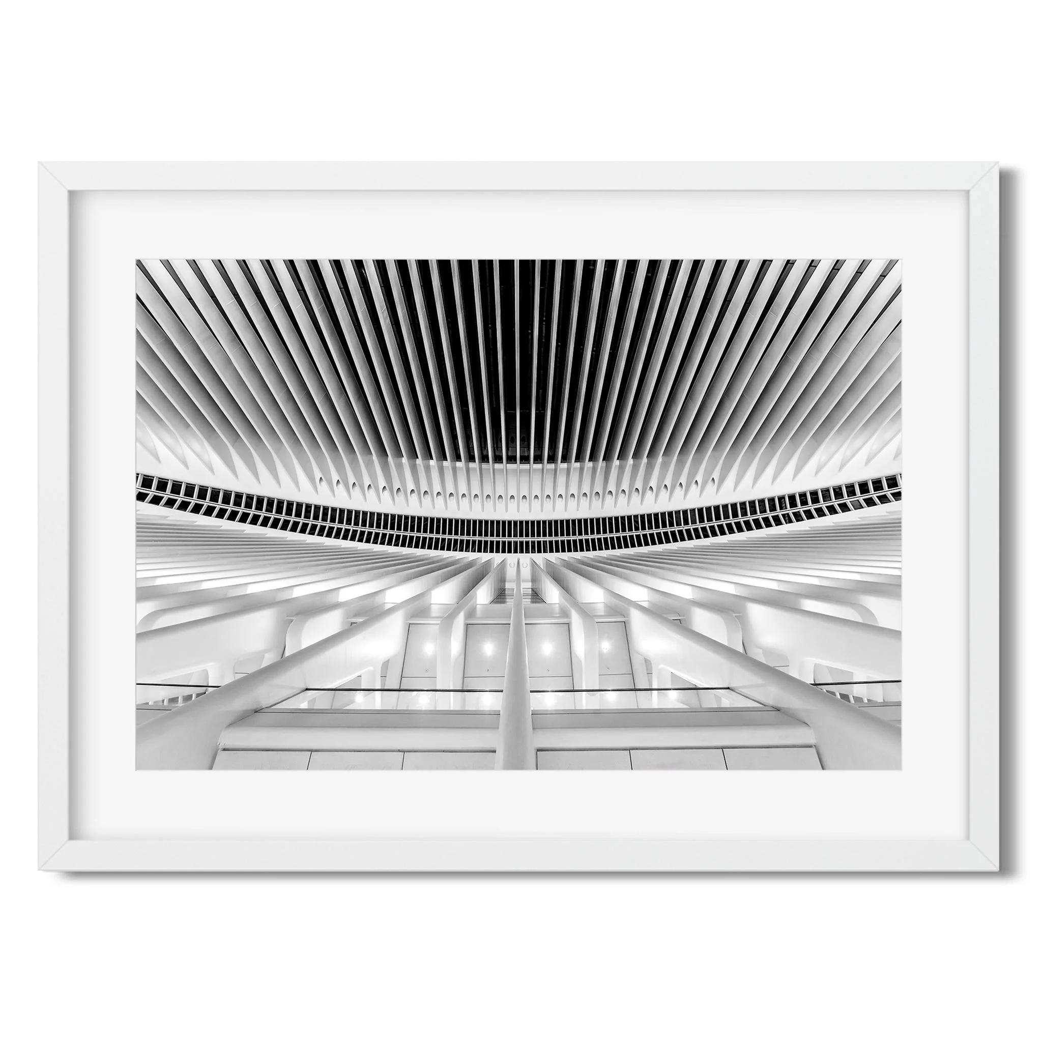 Oculus Transportation Hub - Black and White New York City Architecture Photography Fine Art Print