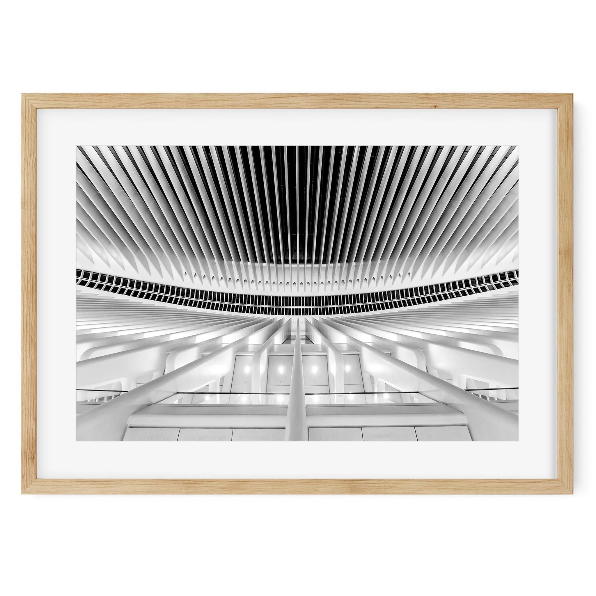 Oculus Transportation Hub - Black and White New York City Architecture Photography Fine Art Print
