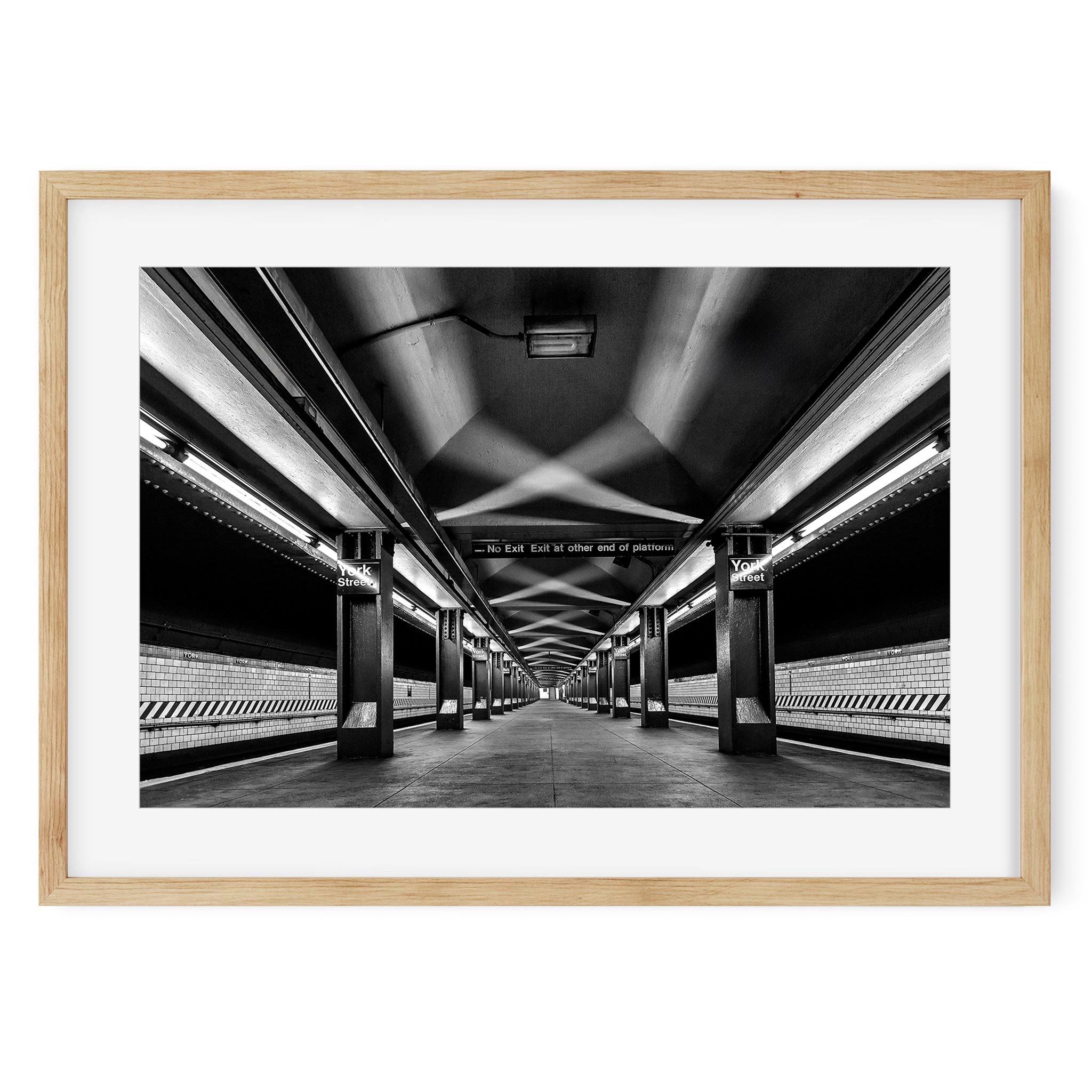 York Street Subway, Brooklyn - Black and White New York City Architecture Photography Fine Art Print