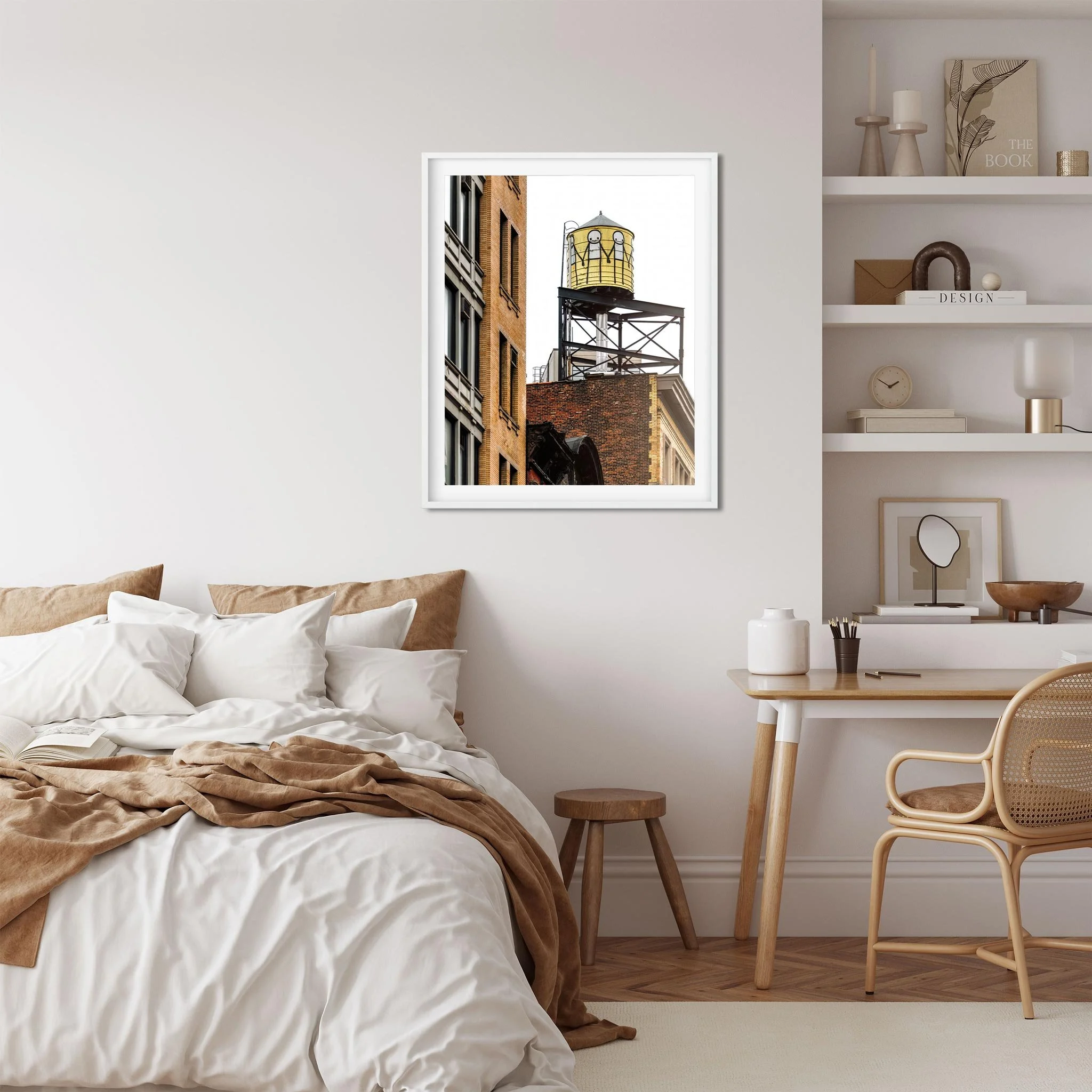 Water Tower painted by STIK in East Village - NYC Photography Color Fine Art Print Wall Art