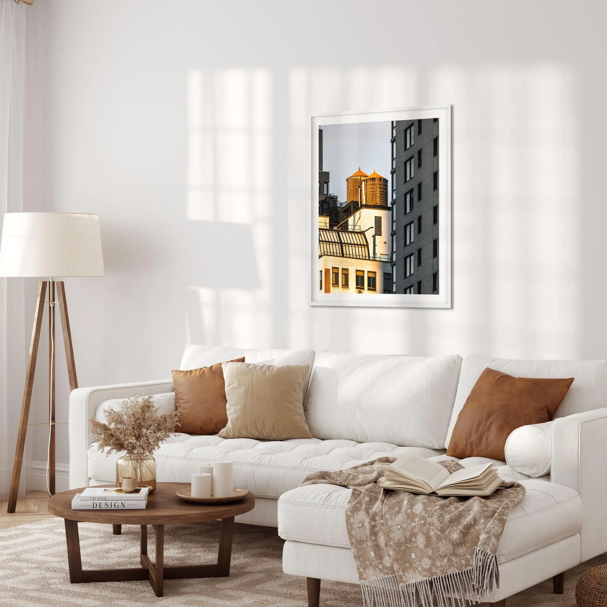 Twin Wood Water Tower, Hell's Kitchen Manhattan - NYC Photography Color Fine Art Print Wall Art
