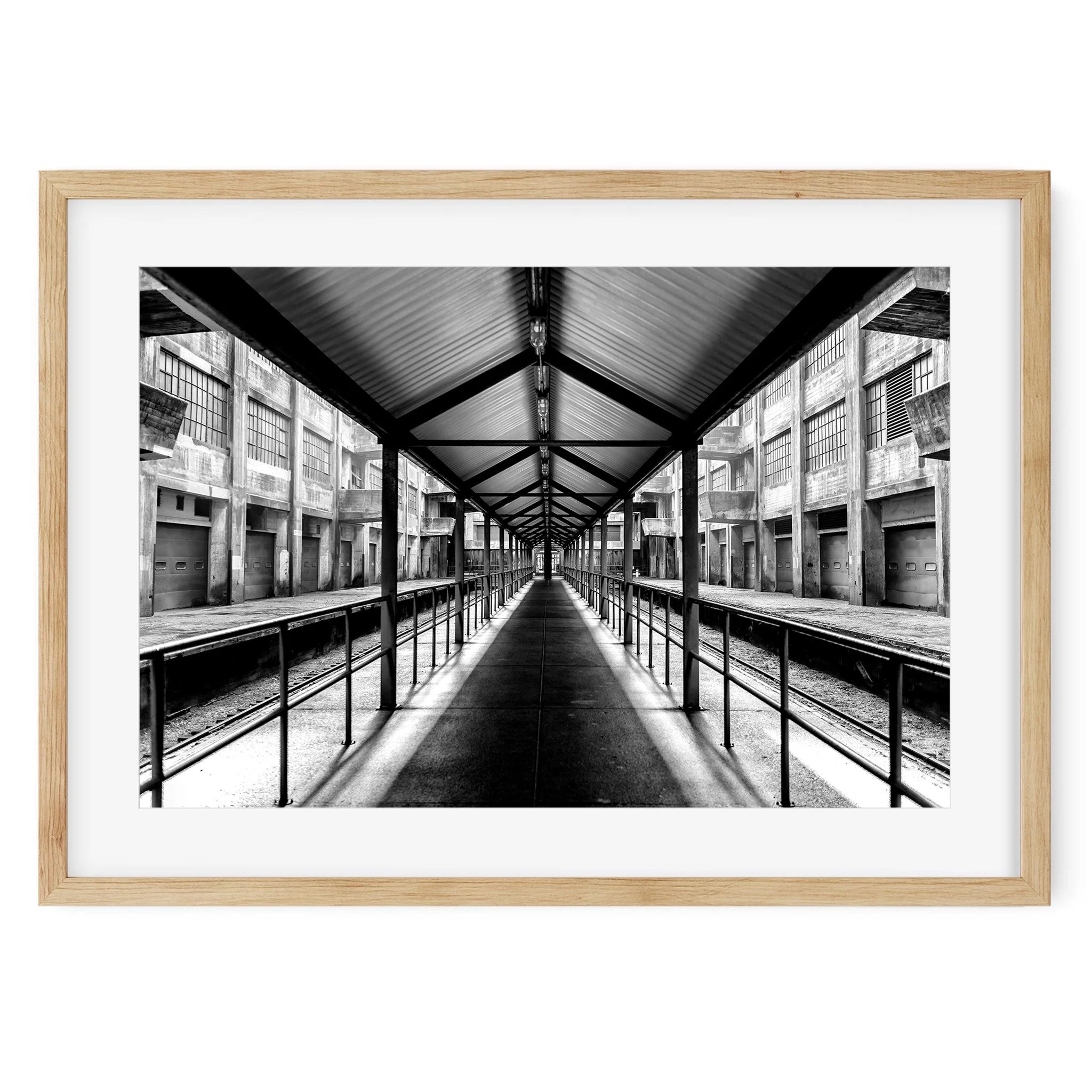 Brooklyn Army Terminal - Black and White New York City Architecture Photography Fine Art Print