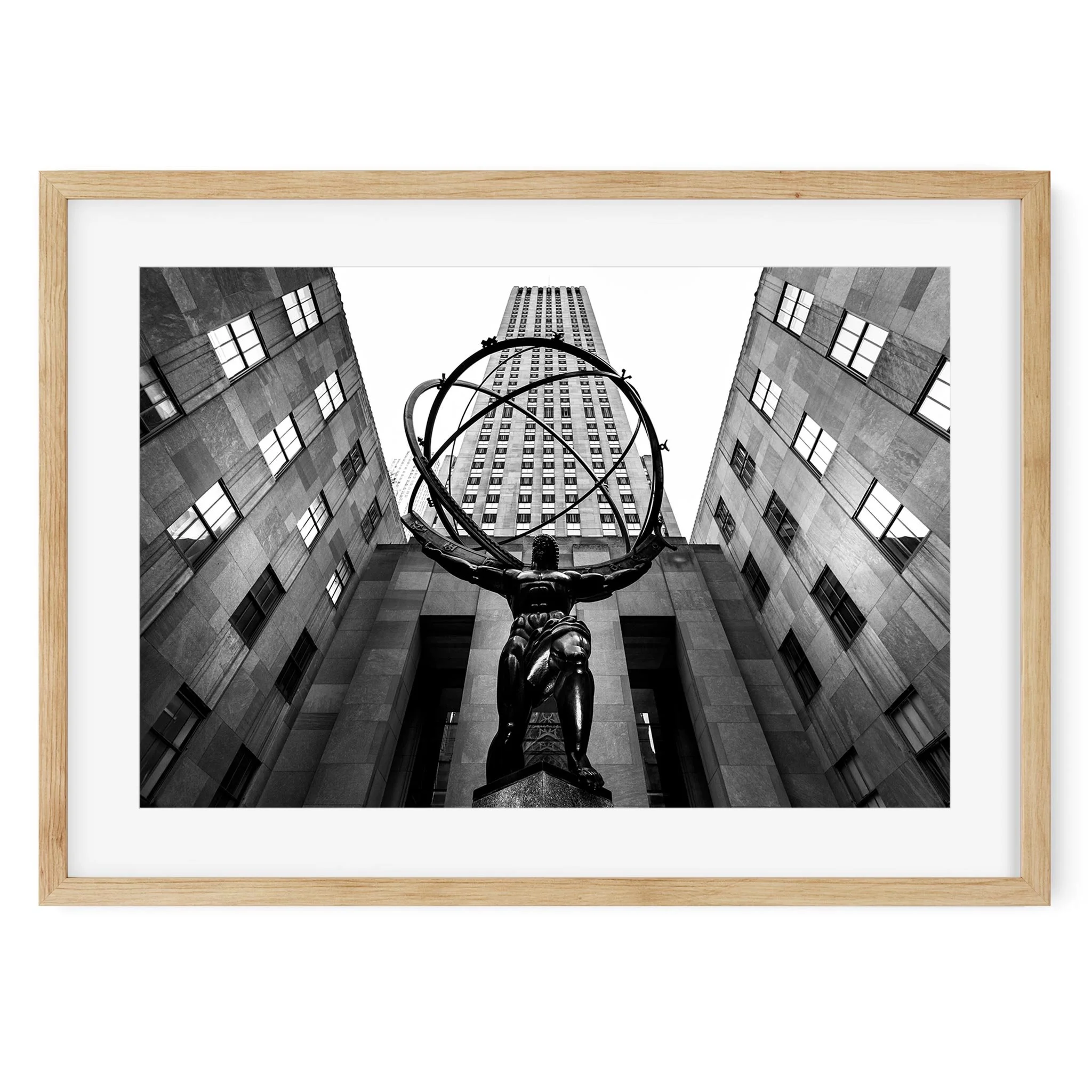 Rockefeller Center - Black and White New York City Architecture Photography Fine Art Print