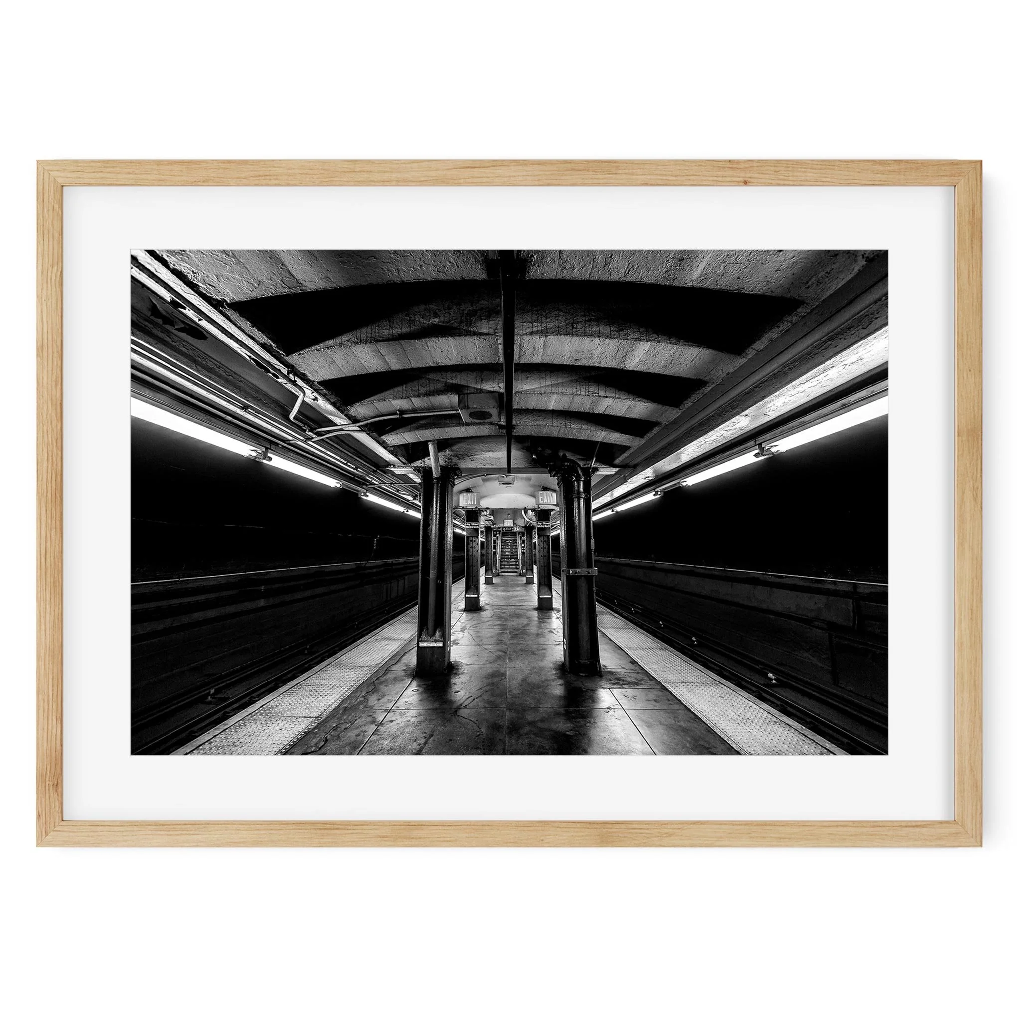 Jay Street Metrotech Subway - Black and White New York City Architecture Photography Fine Art Print