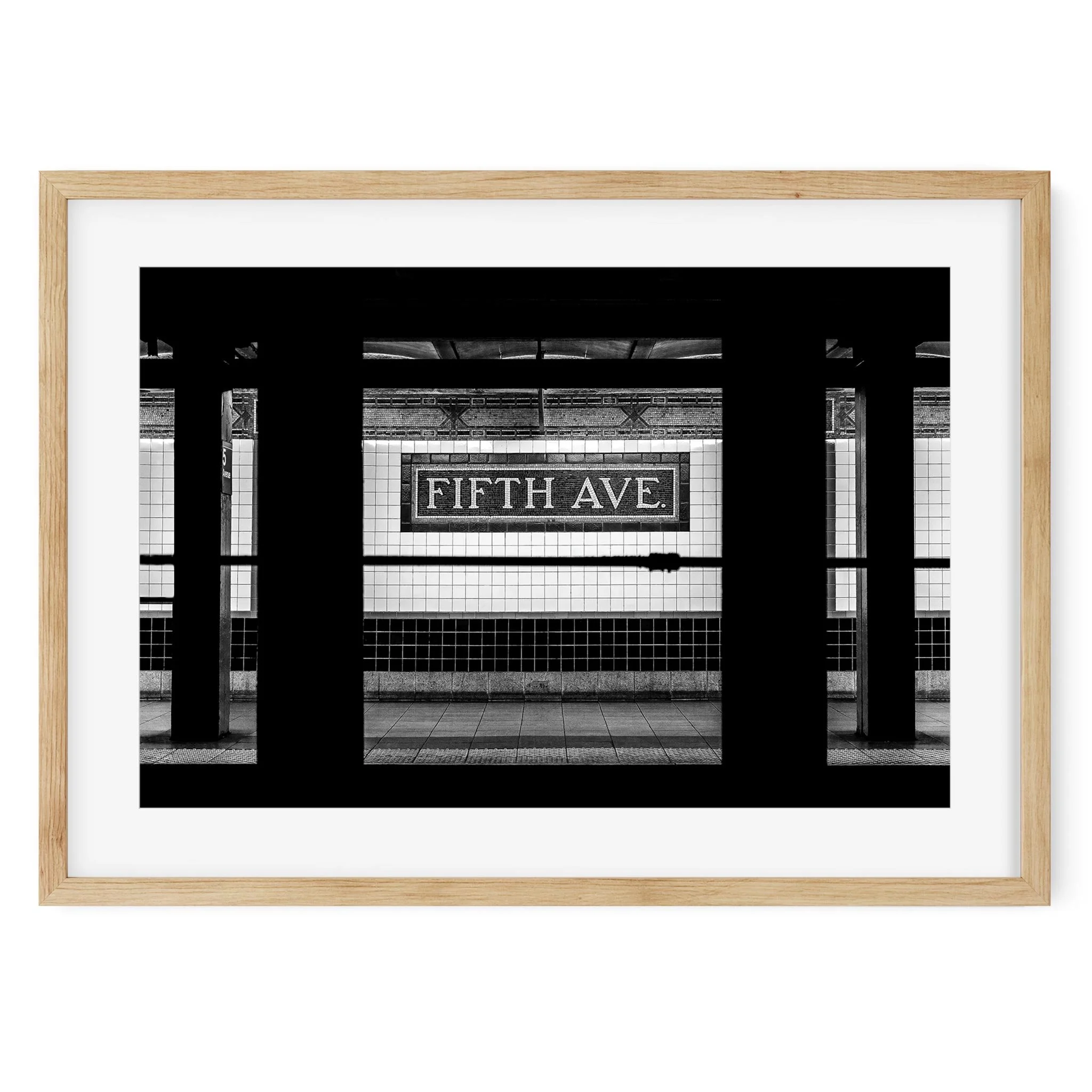 Fifth Avenue–59th Street subway - Black and White NYC Architecture Photography Fine Art Print
