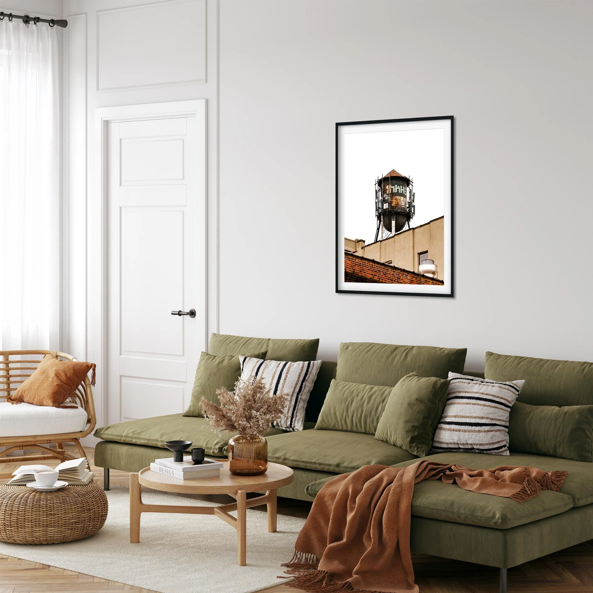 Water Tower in Greenpoint Brooklyn NY- Water Tower Photography Color Fine Art Print Wall Art
