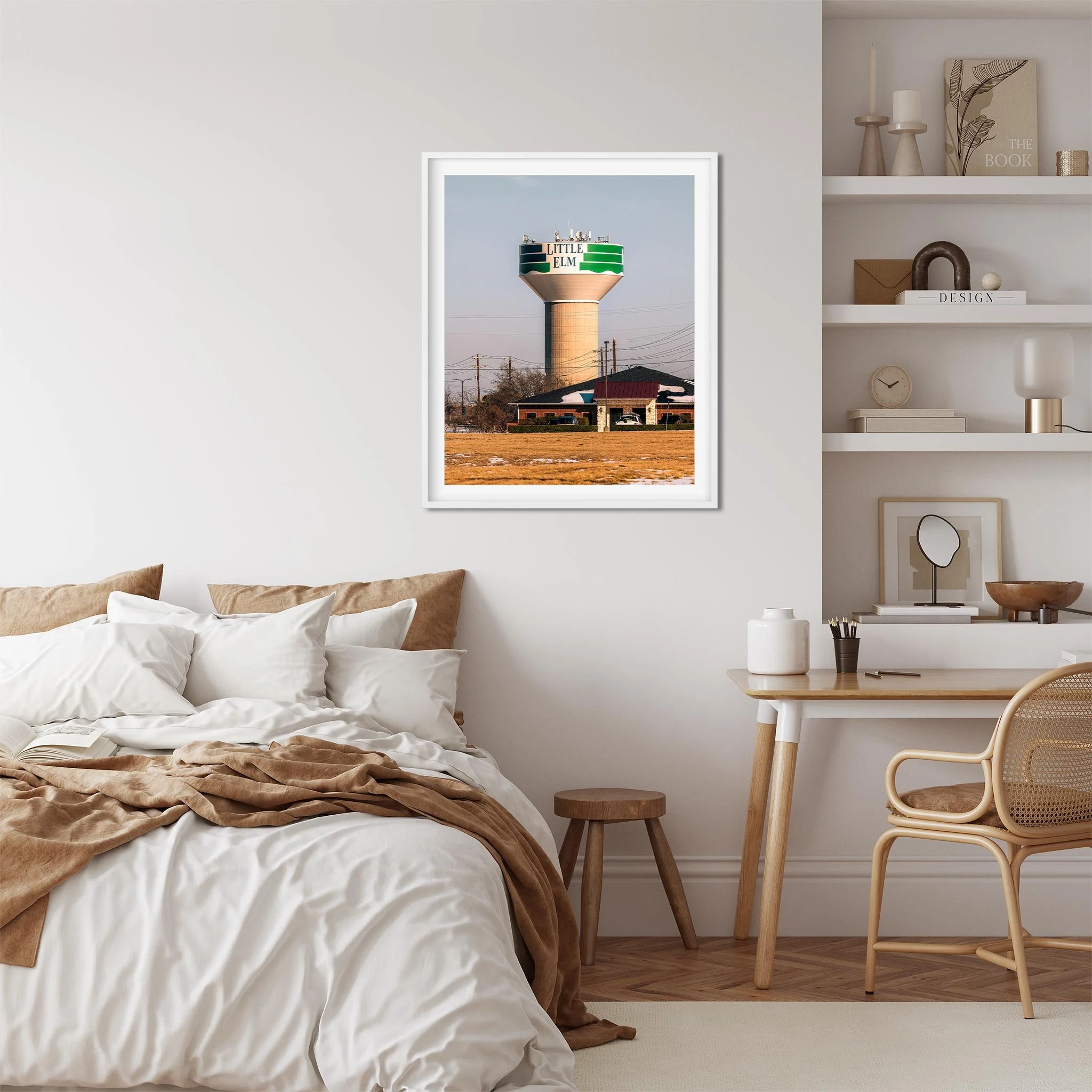 Water Tower in Little Elm, Texas - Water Tower Photography Color Fine Art Print Wall Art