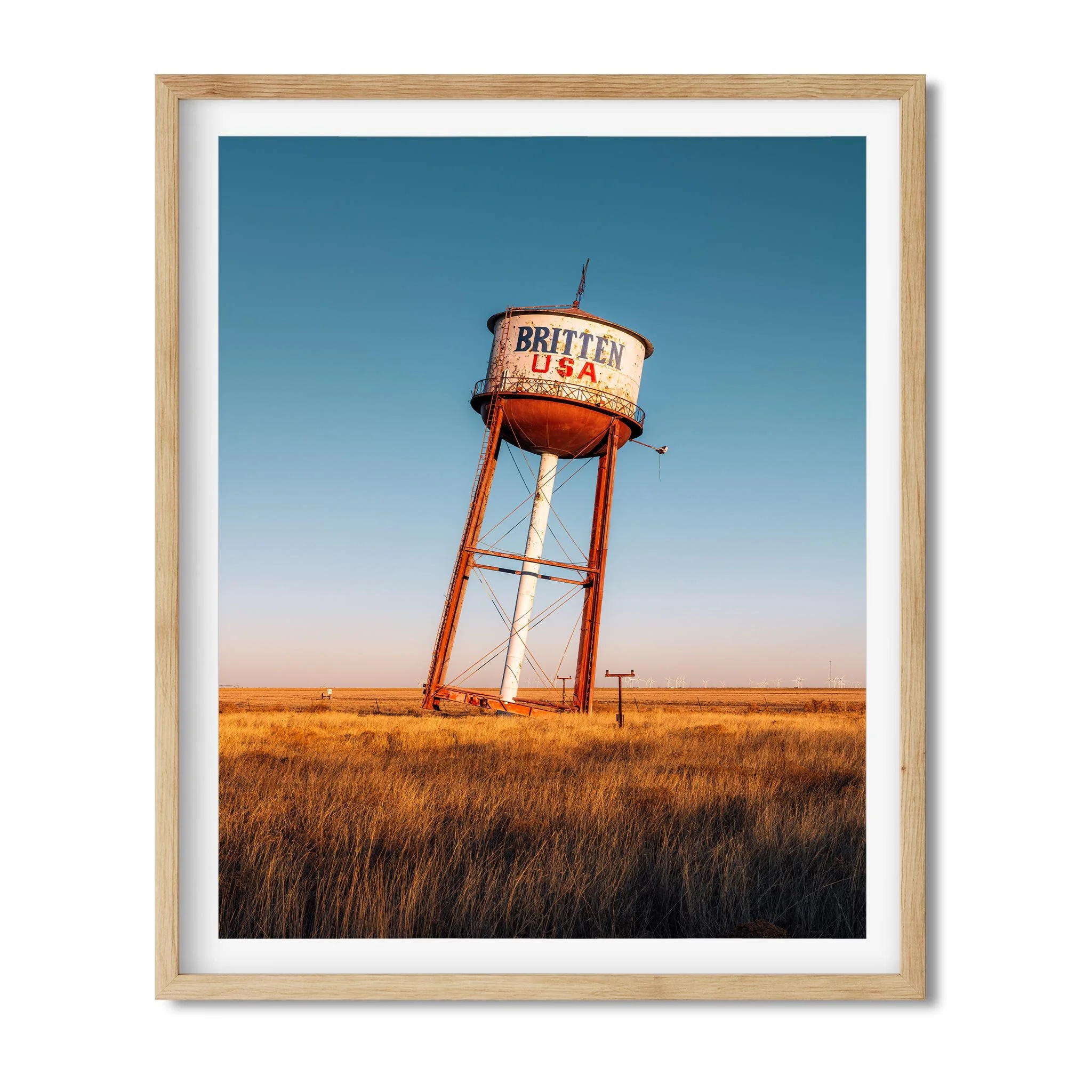 Britten USA Water Tower, Groom Texas - Water Tower Photography Color Fine Art Print Wall Art