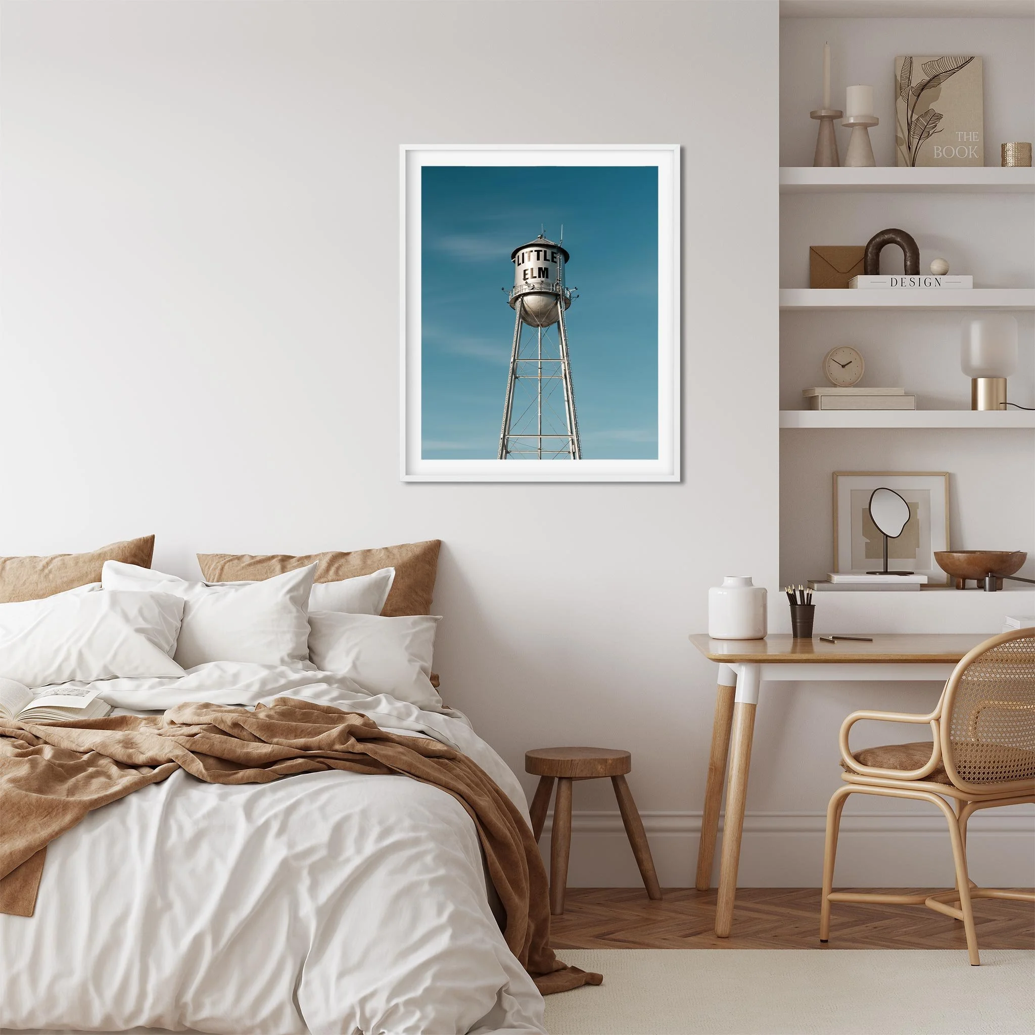 Historic Little Elm Texas - Water Tower Photography Color Fine Art Print Wall Art