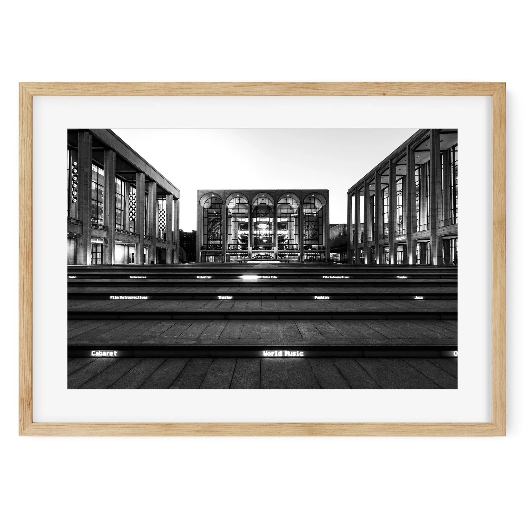 Lincoln Center - Black and White New York City Architecture Photography Fine Art Print