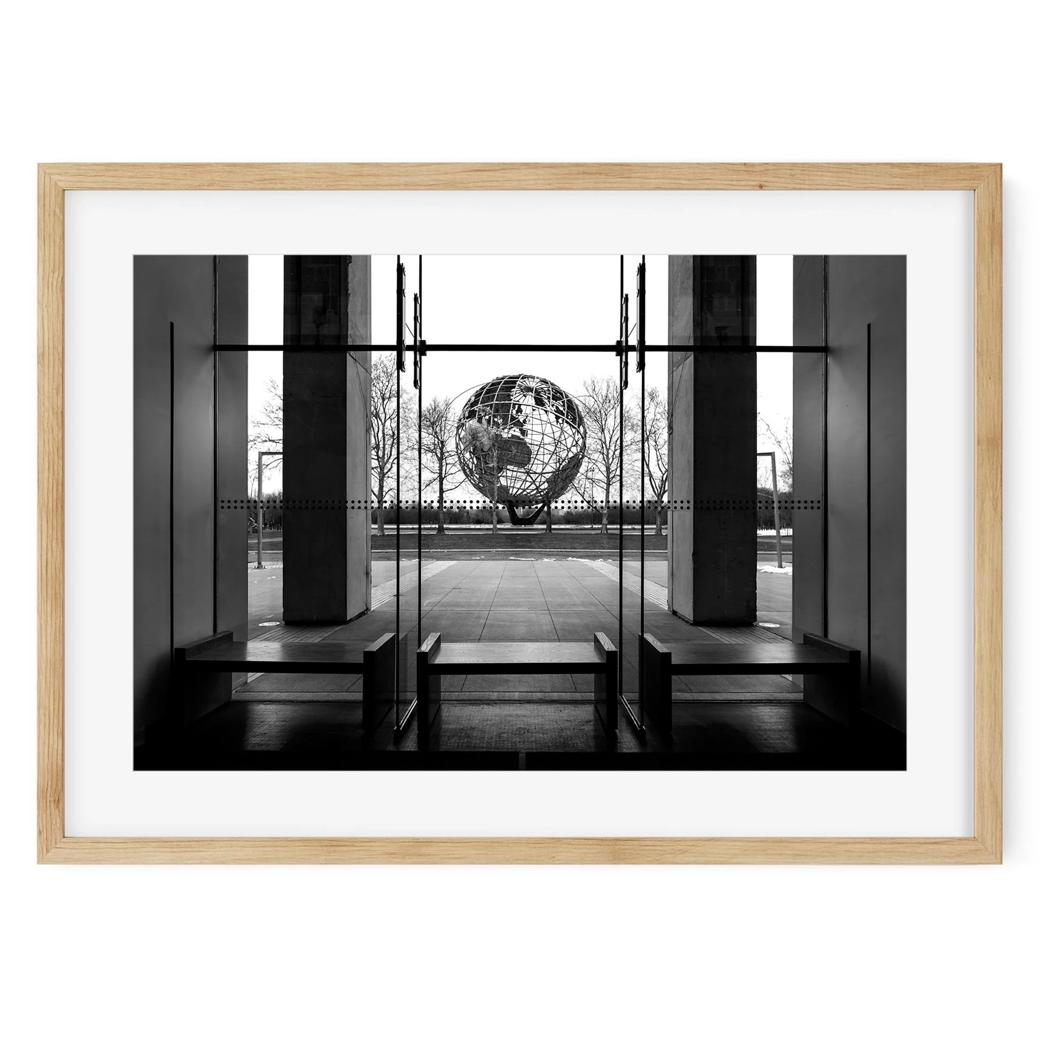 Queens Museum - Black and White New York City Architecture Photography Fine Art Print