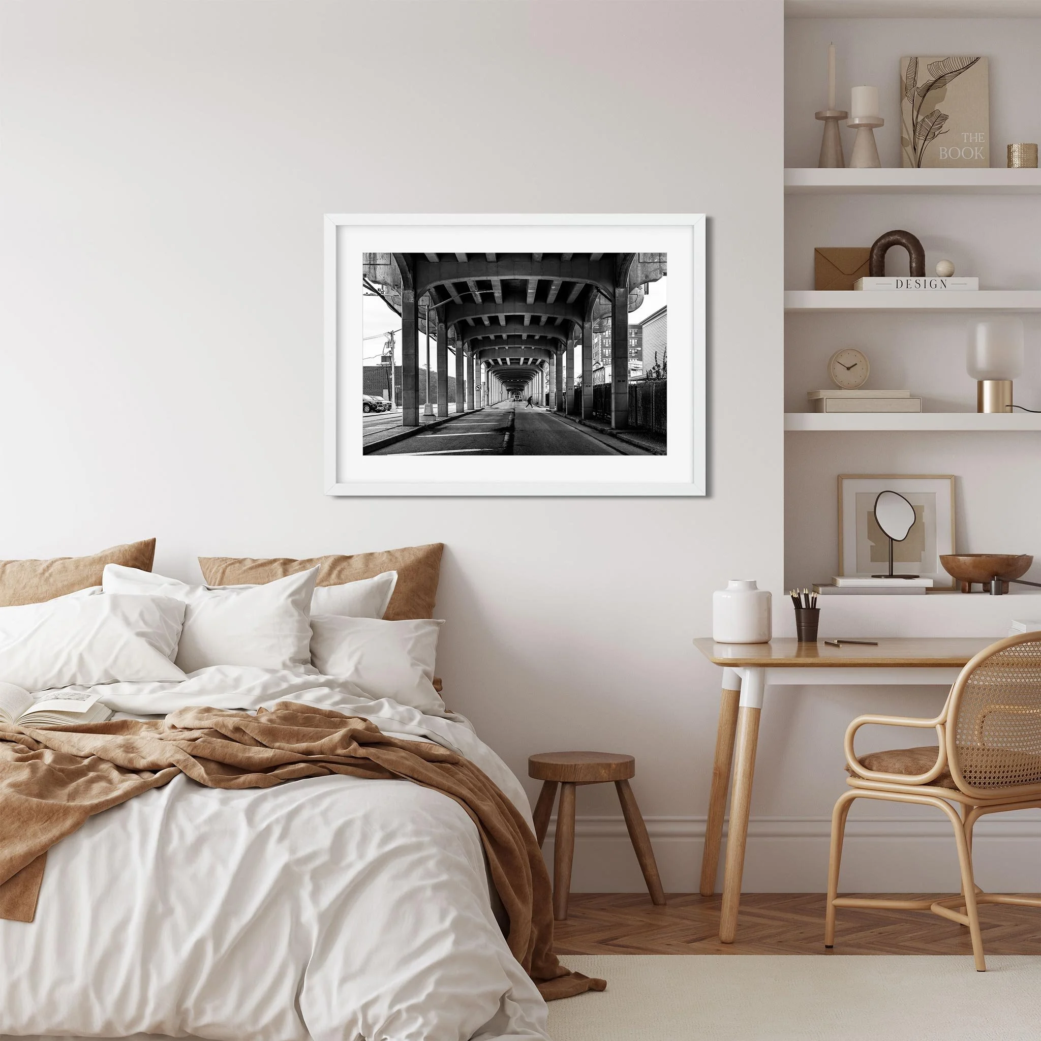 Rockaway Freeway, Queens - Black and White New York City Architecture Photography Fine Art Print