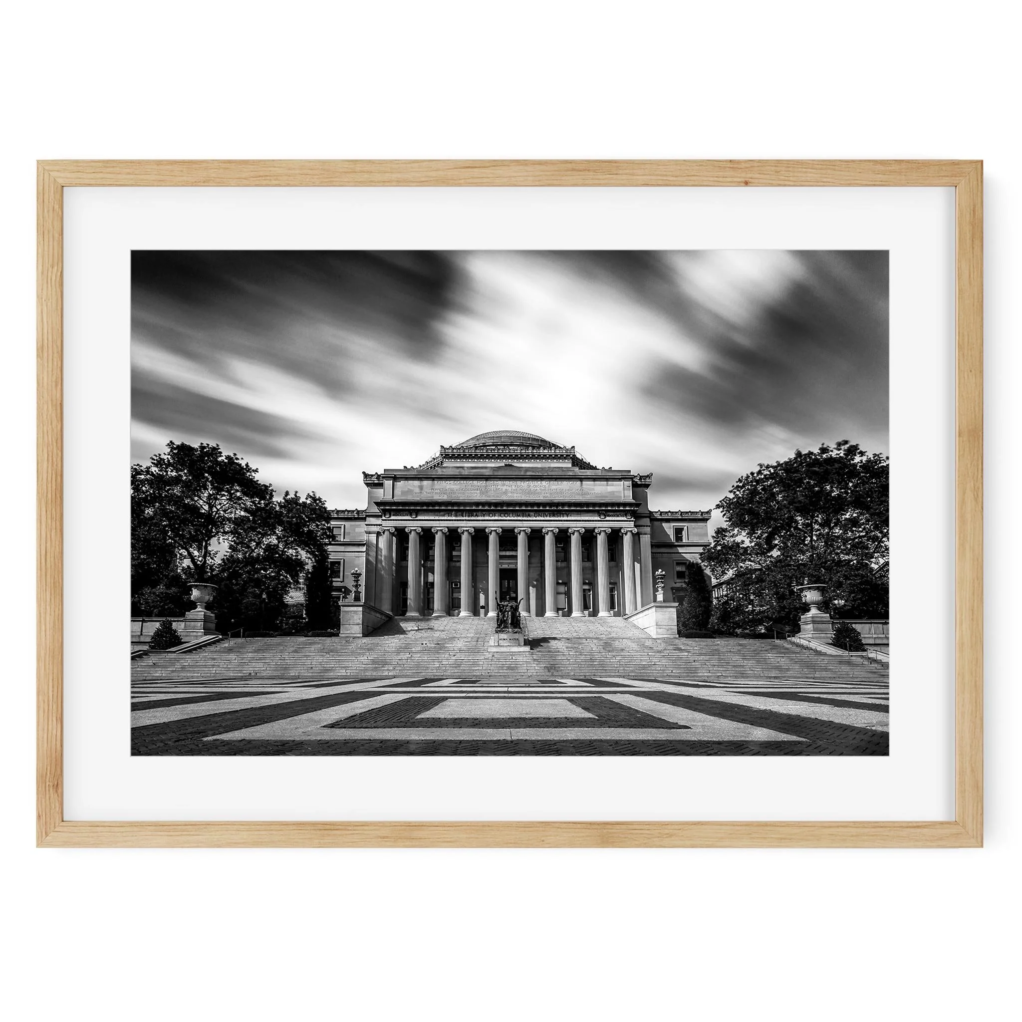 Columbia University - Black and White New York City Architecture Photography Fine Art Print