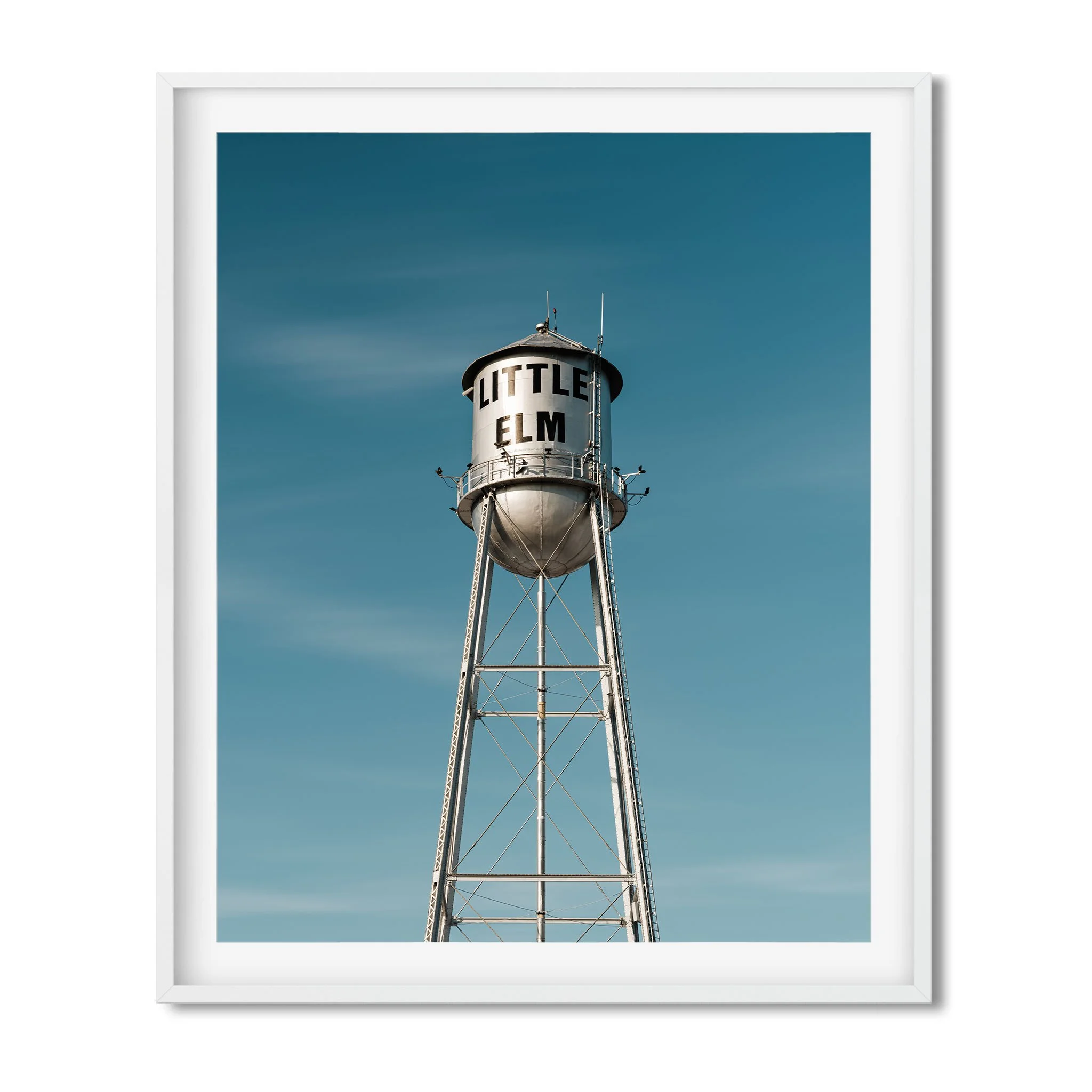 Historic Little Elm Texas - Water Tower Photography Color Fine Art Print Wall Art