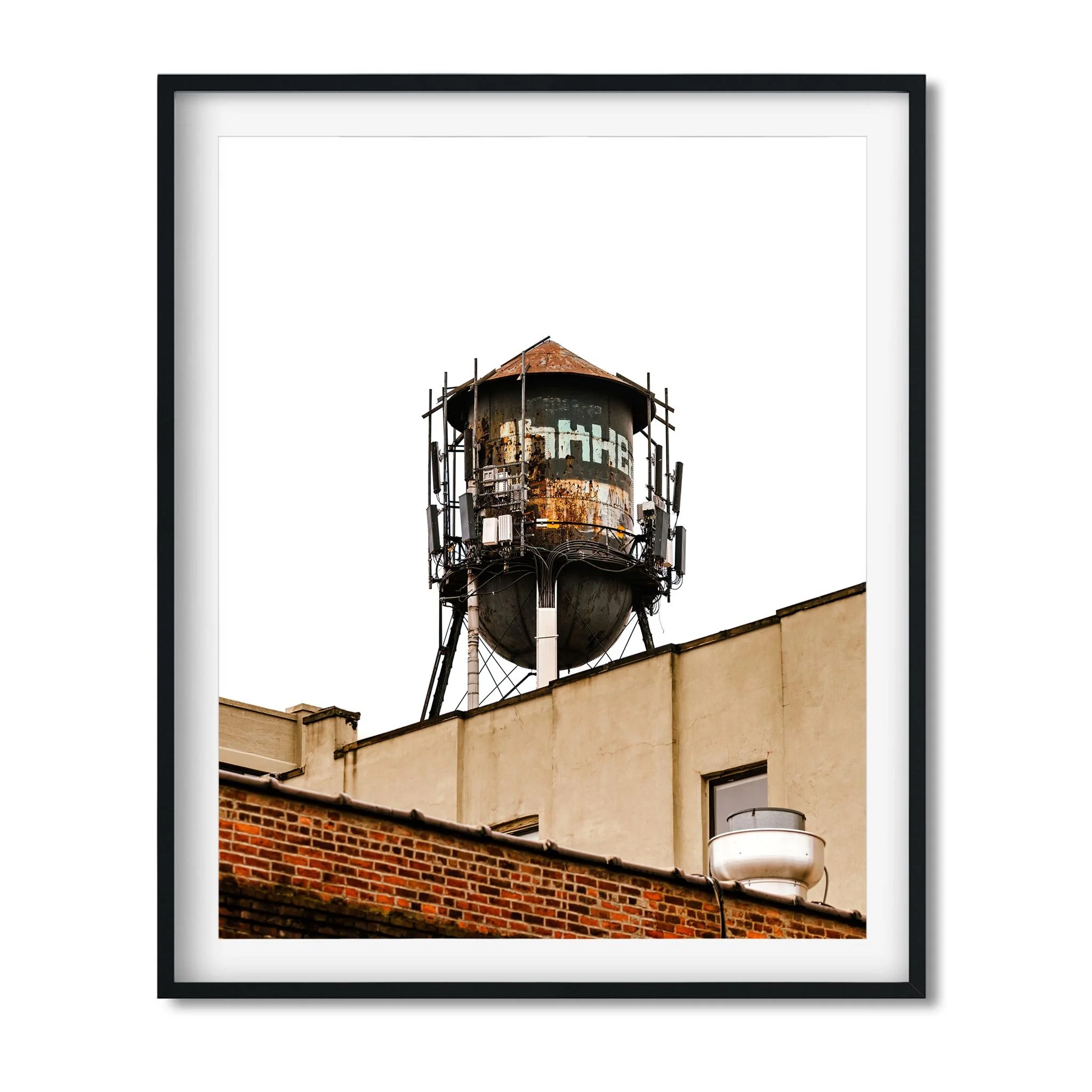 Water Tower in Greenpoint Brooklyn NY- Water Tower Photography Color Fine Art Print Wall Art