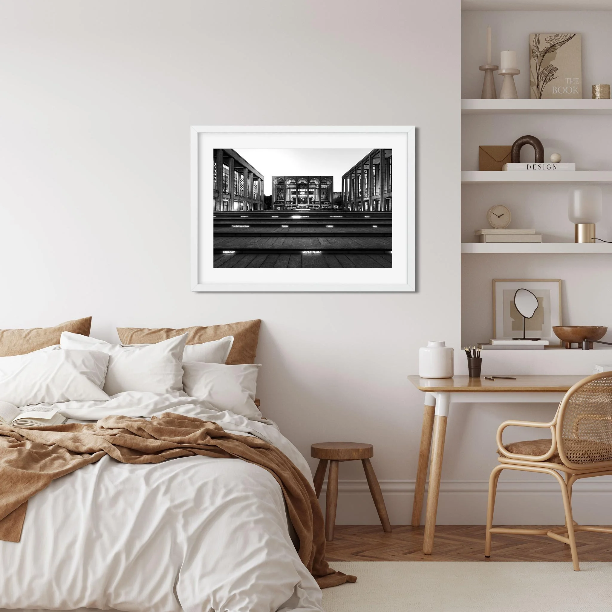 Lincoln Center - Black and White New York City Architecture Photography Fine Art Print