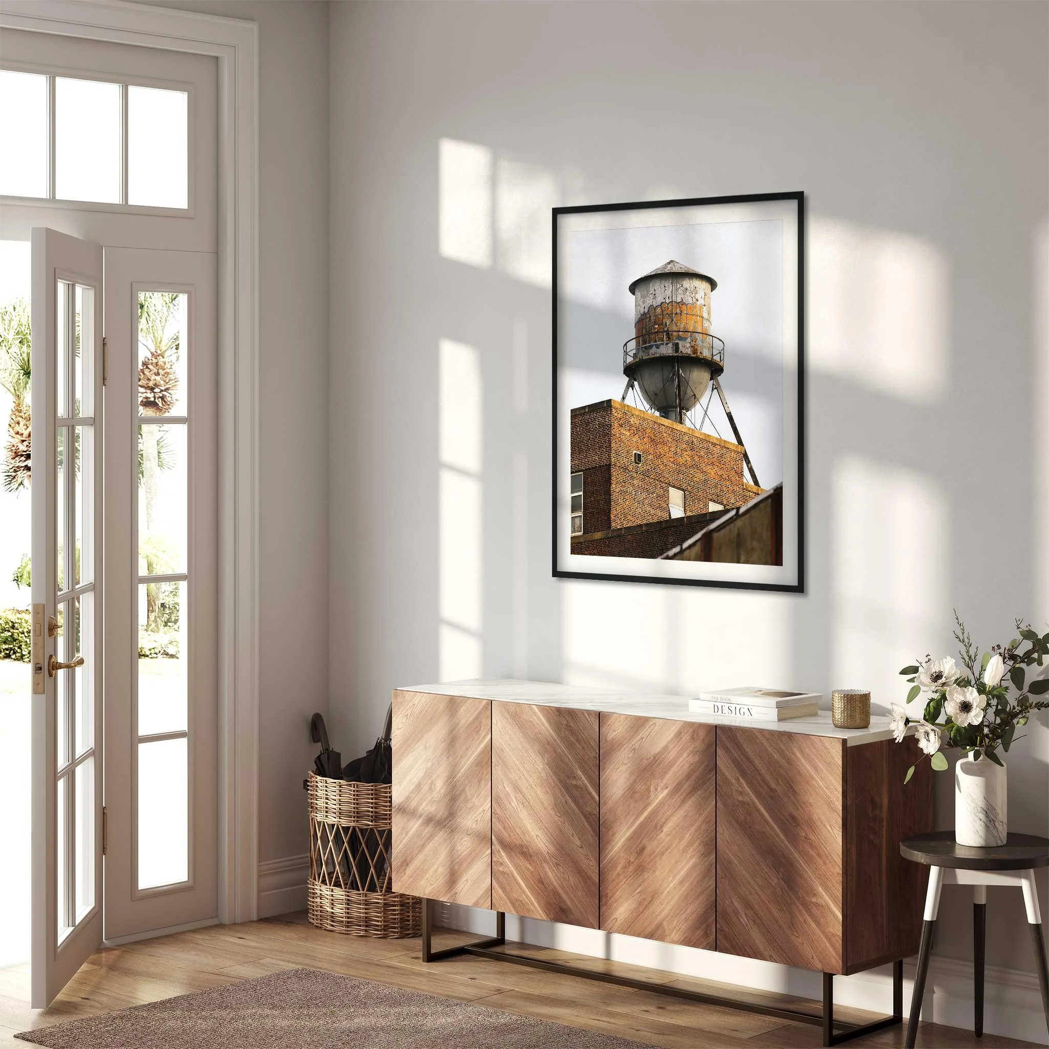 Water Tower in Navy Yard Brooklyn - NYC Photography Color Fine Art Print Wall Art