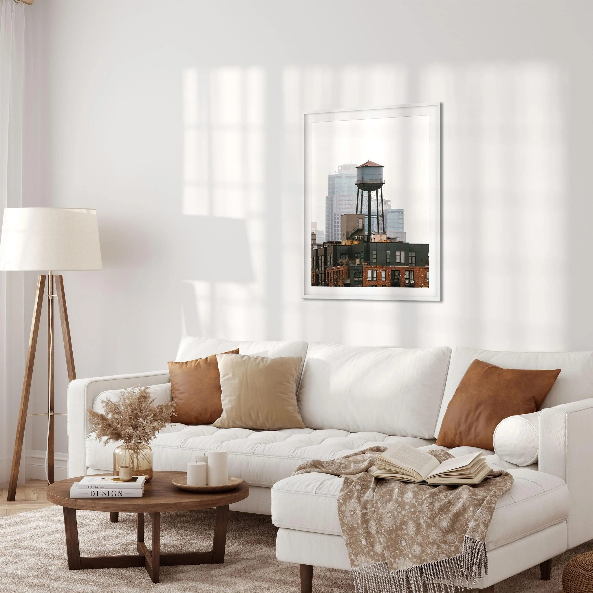 Foggy Morning in Greenpoint Brooklyn NY- Water Tower Photography Color Fine Art Print Wall Art
