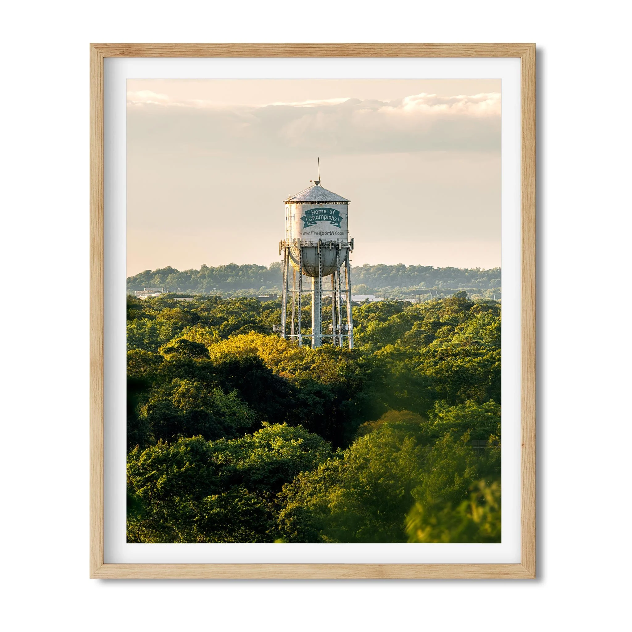 Home of Champions Water Tower in Freeport - New York Photography Color Fine Art Print Wall Art