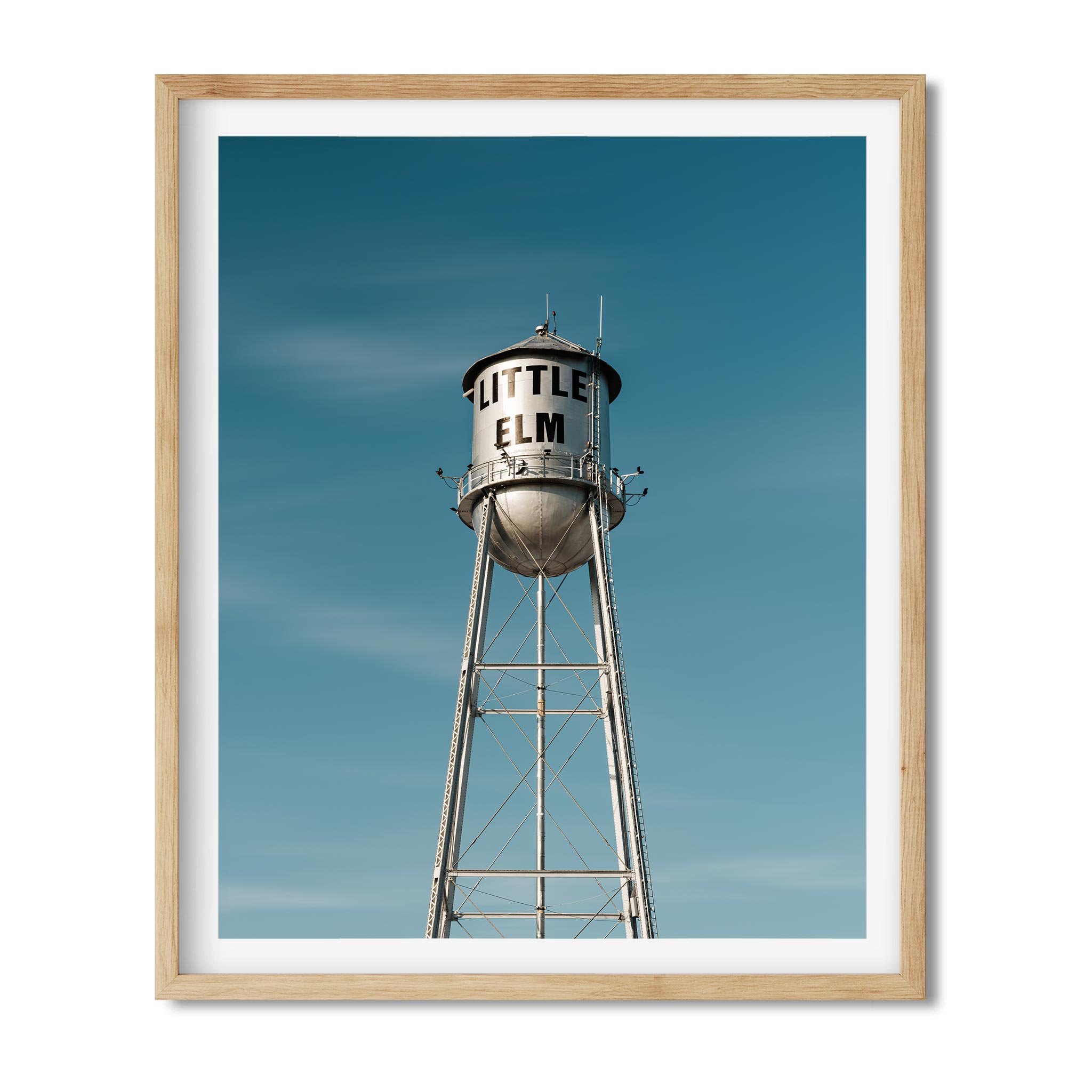 Historic Little Elm Texas - Water Tower Photography Color Fine Art Print Wall Art