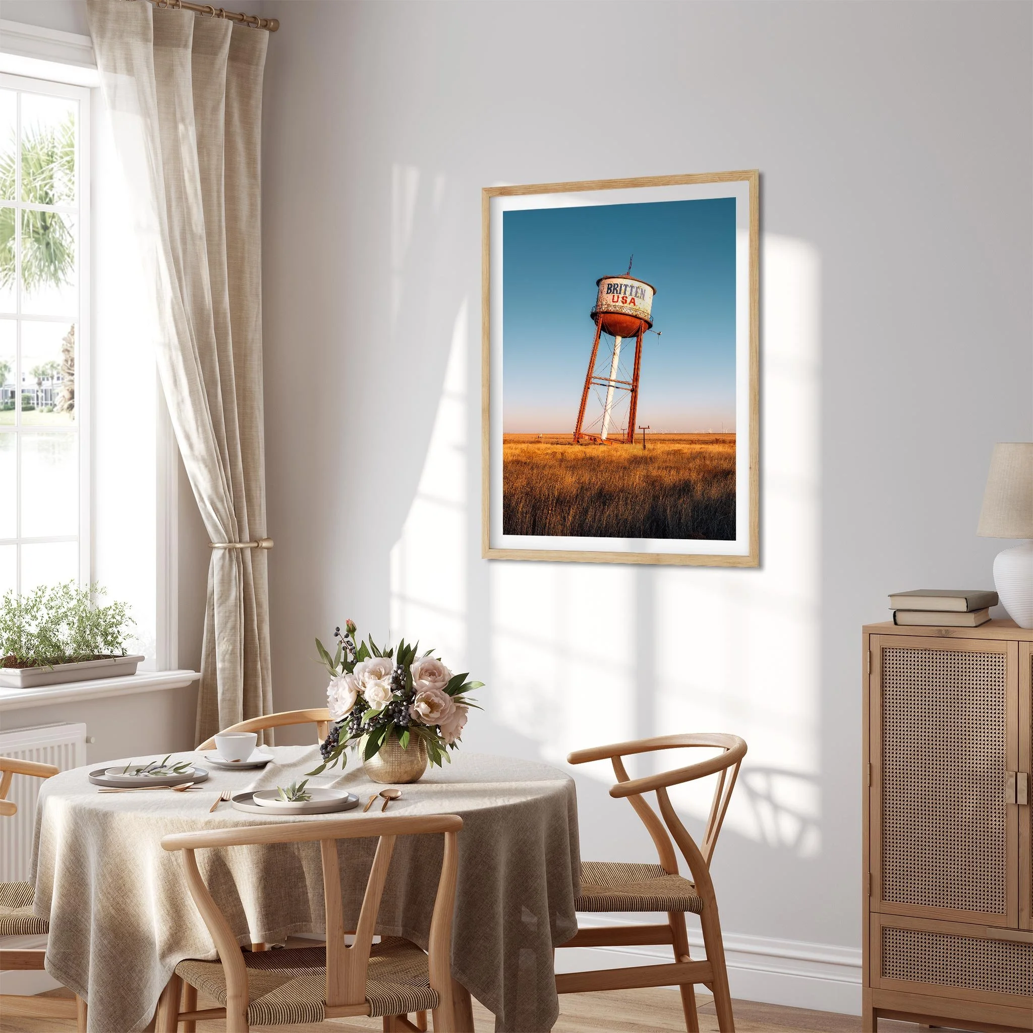 Britten USA Water Tower, Groom Texas - Water Tower Photography Color Fine Art Print Wall Art