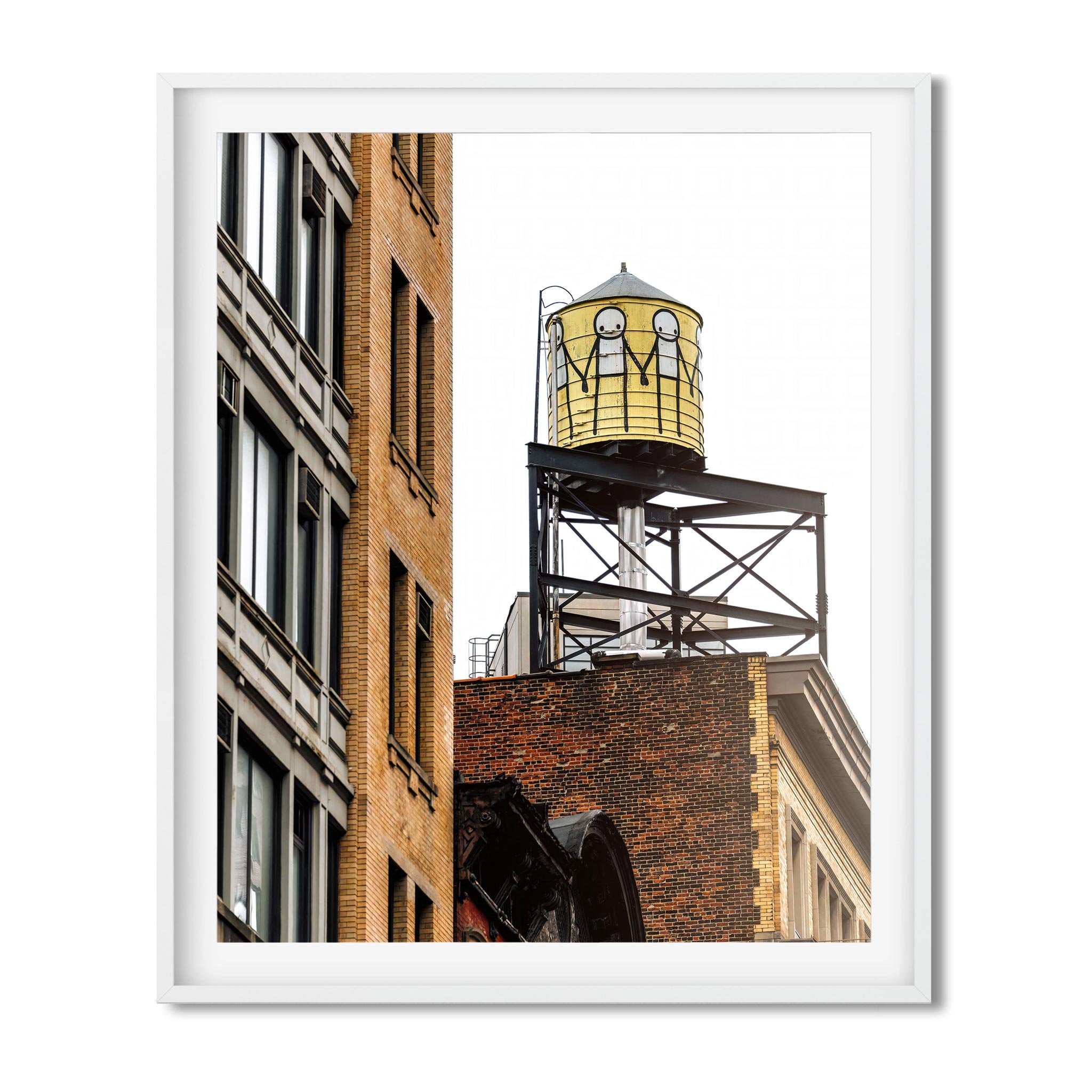 Water Tower painted by STIK in East Village - NYC Photography Color Fine Art Print Wall Art