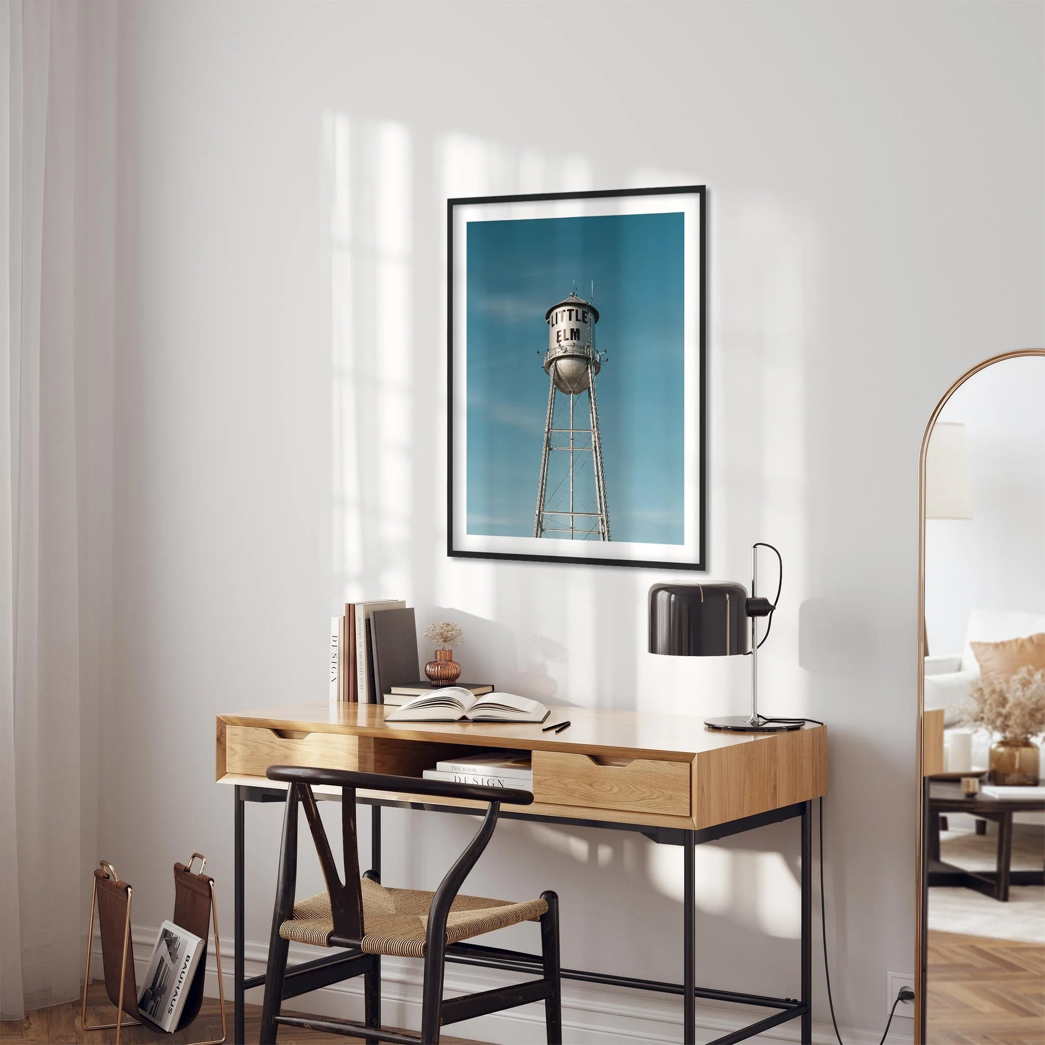 Historic Little Elm Texas - Water Tower Photography Color Fine Art Print Wall Art