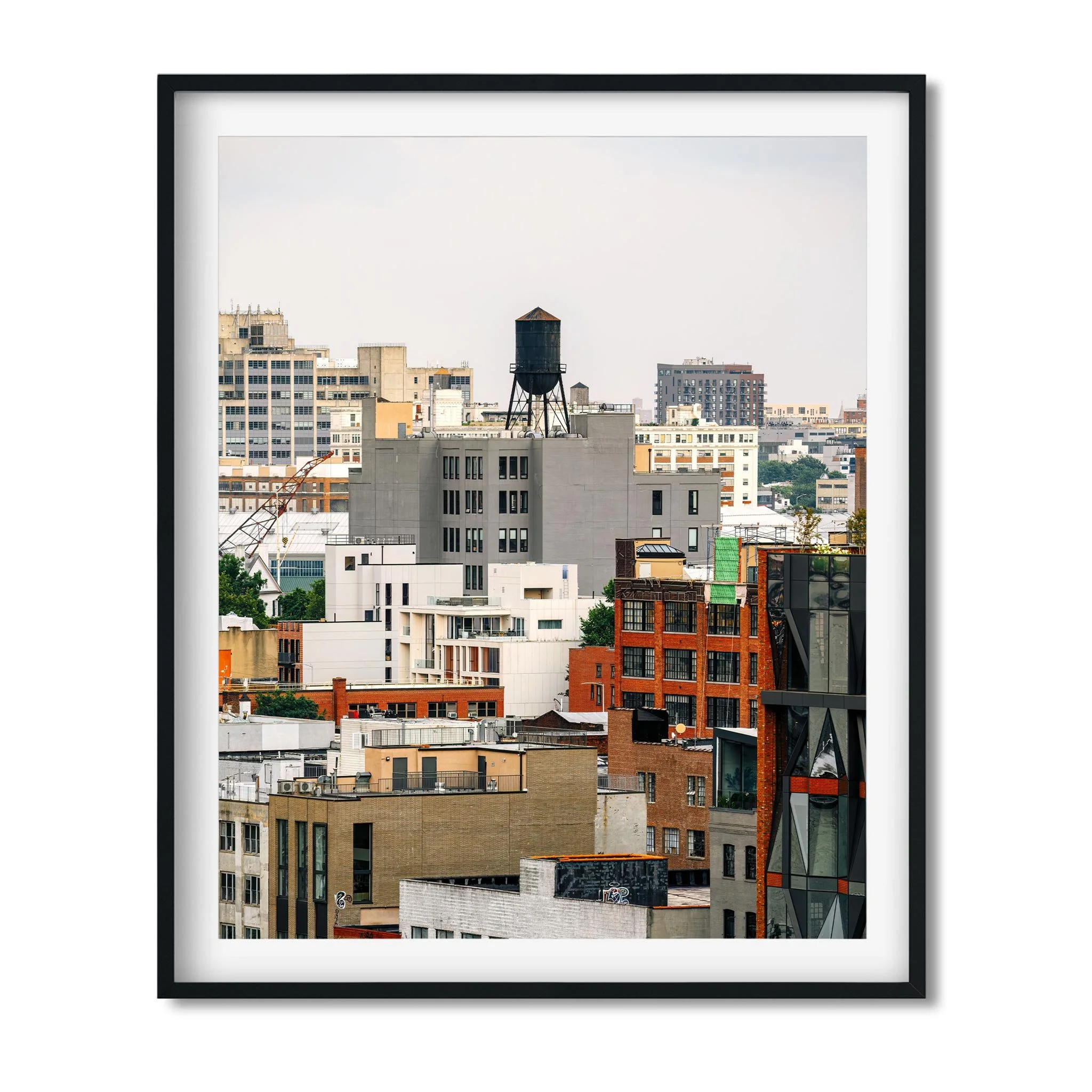 Water Tower on 295 Front St in Vinegar Hill, Brookly - NYC Photography Color Fine Art Print Wall Art