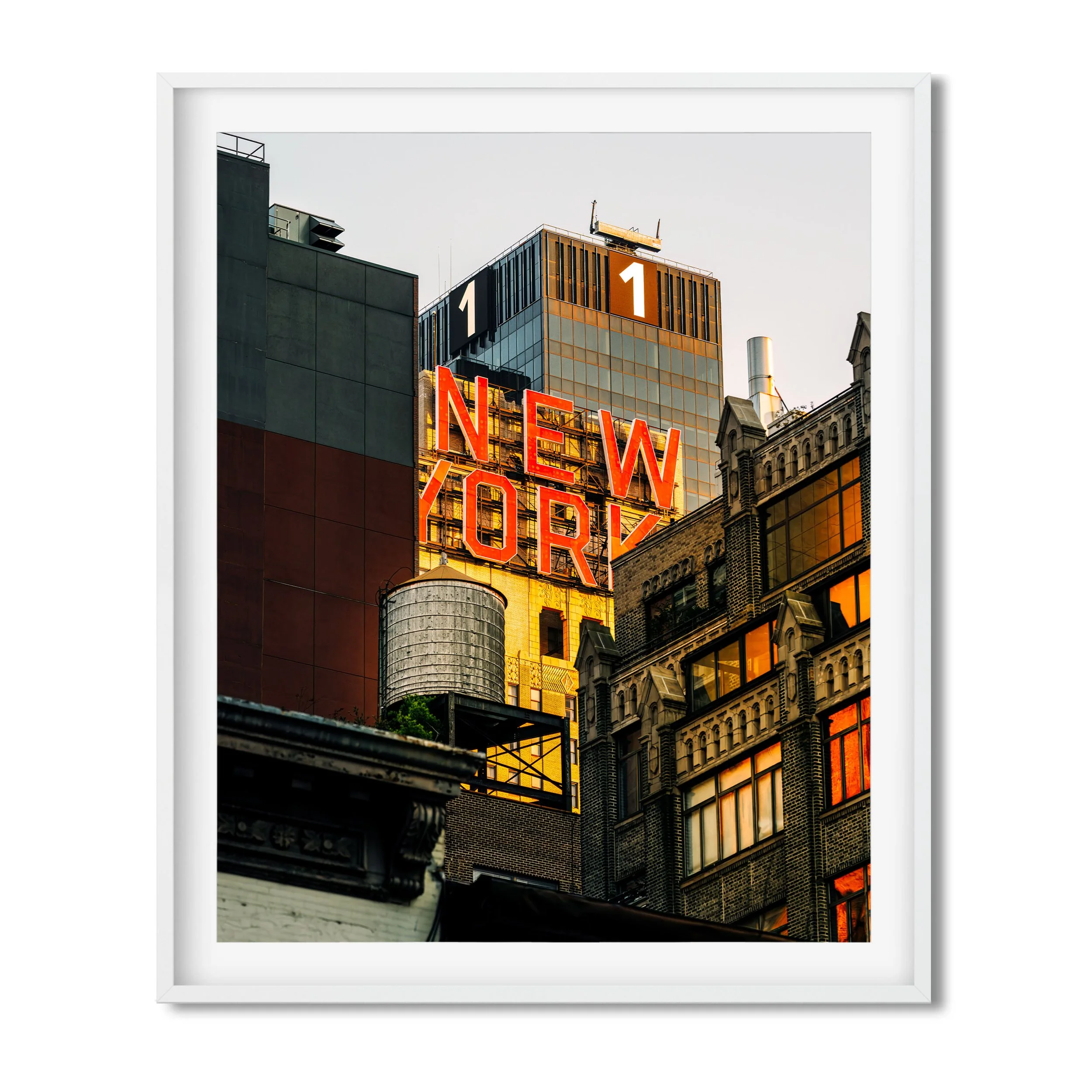 Water Tower with New Yorker sign in Hell's Kitchen - NYC Photography Color Fine Art Print Wall Art