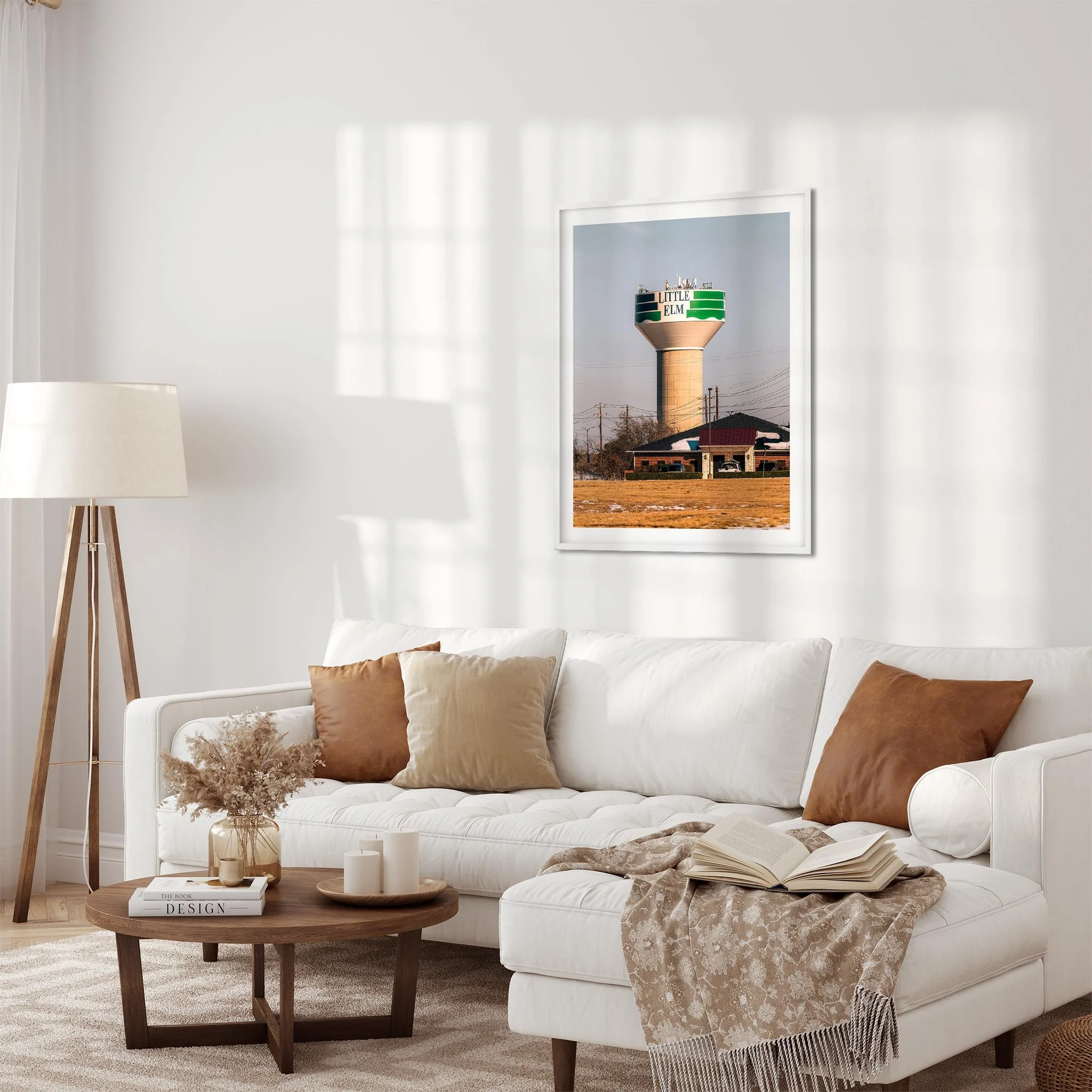 Water Tower in Little Elm, Texas - Water Tower Photography Color Fine Art Print Wall Art