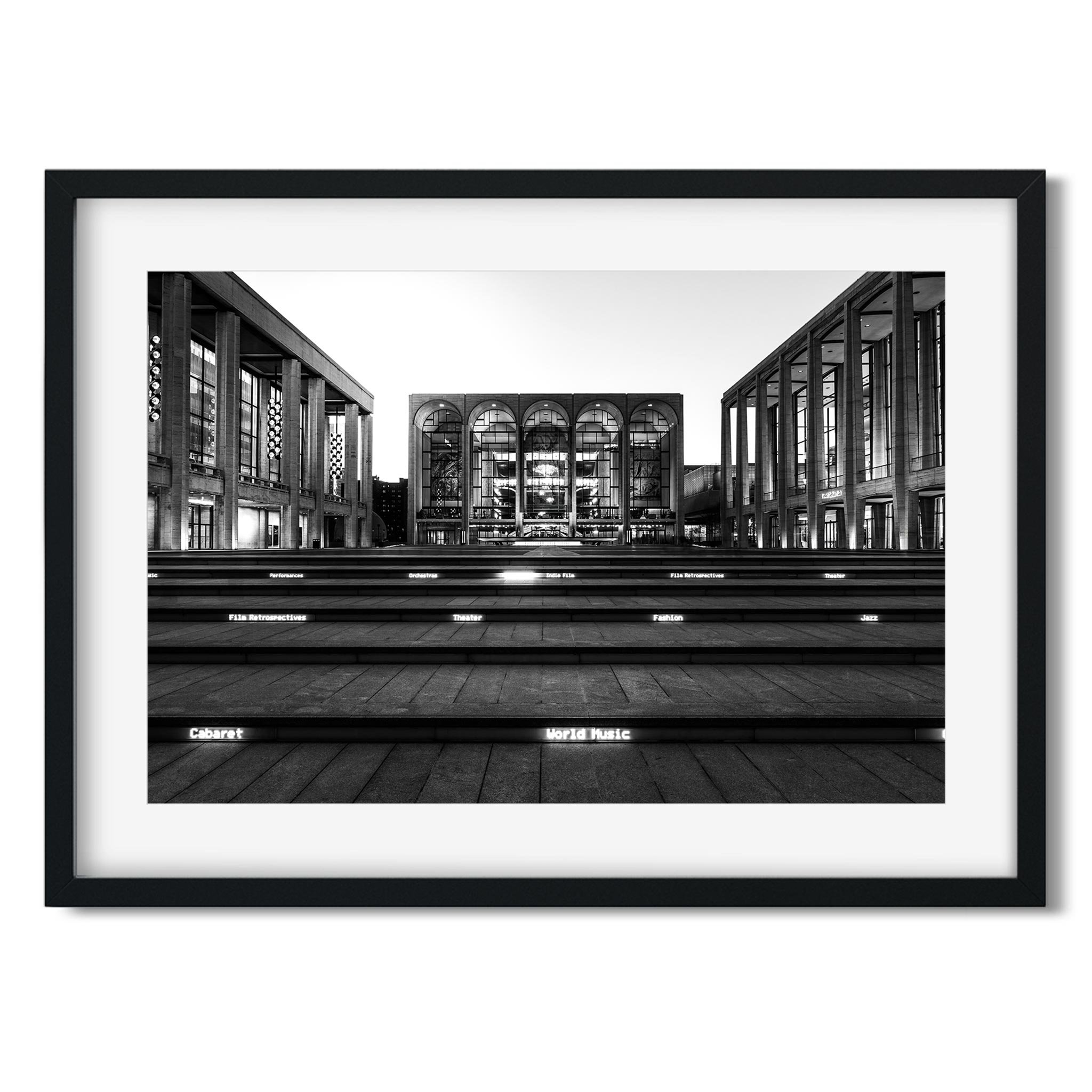 Lincoln Center - Black and White New York City Architecture Photography Fine Art Print