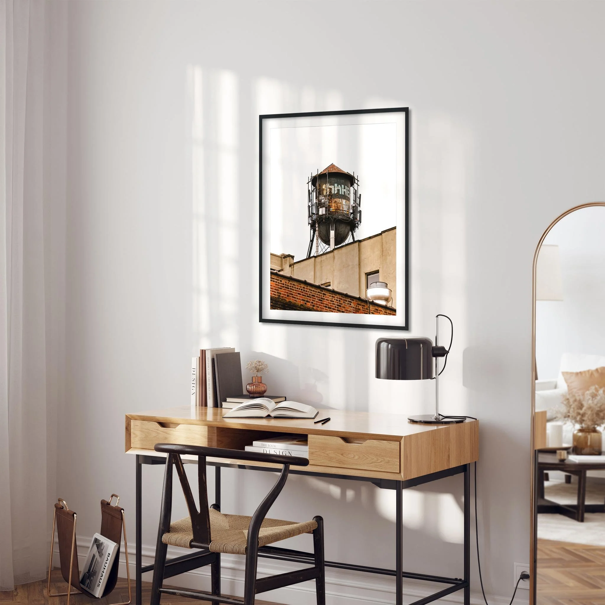 Water Tower in Greenpoint Brooklyn NY- Water Tower Photography Color Fine Art Print Wall Art