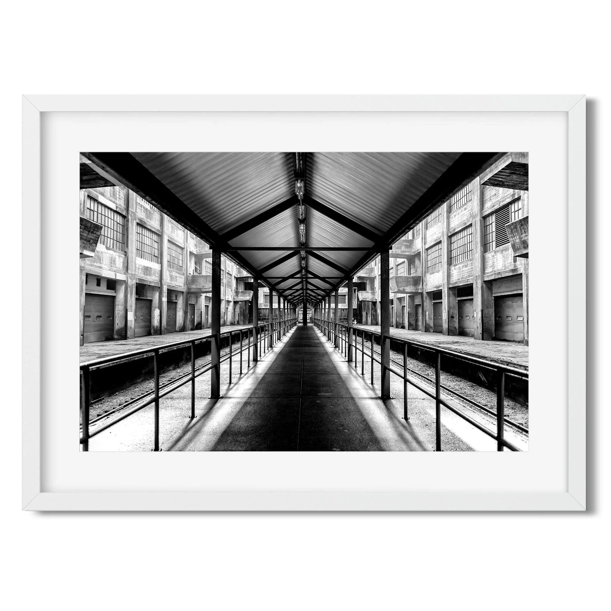 Brooklyn Army Terminal - Black and White New York City Architecture Photography Fine Art Print