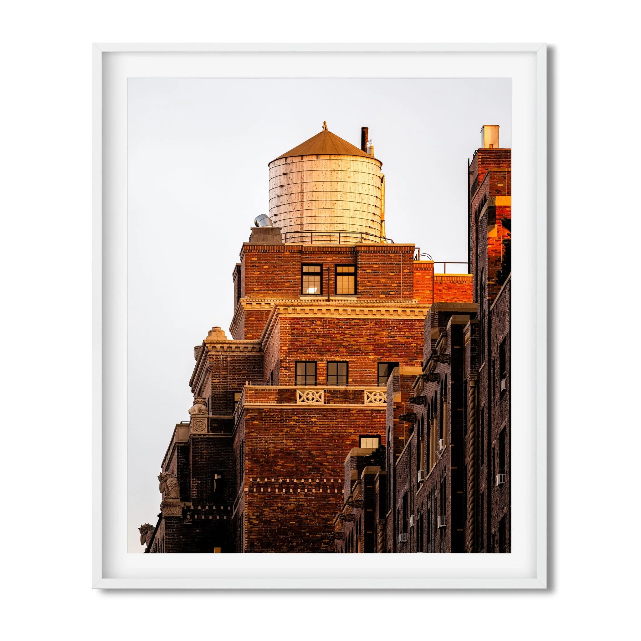Water Tower at Sunset in Chelsea Manhattan - NYC Photography Color Fine Art Print Wall Art