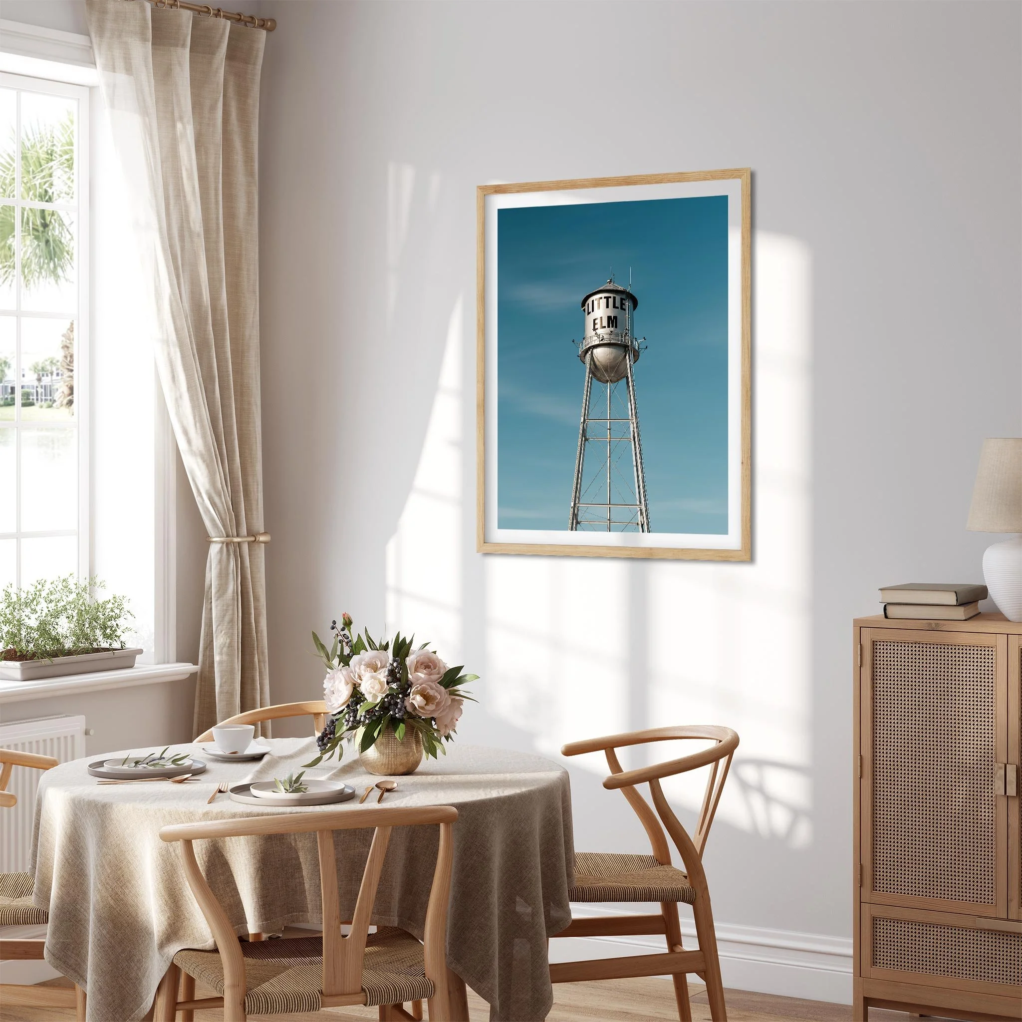 Historic Little Elm Texas - Water Tower Photography Color Fine Art Print Wall Art