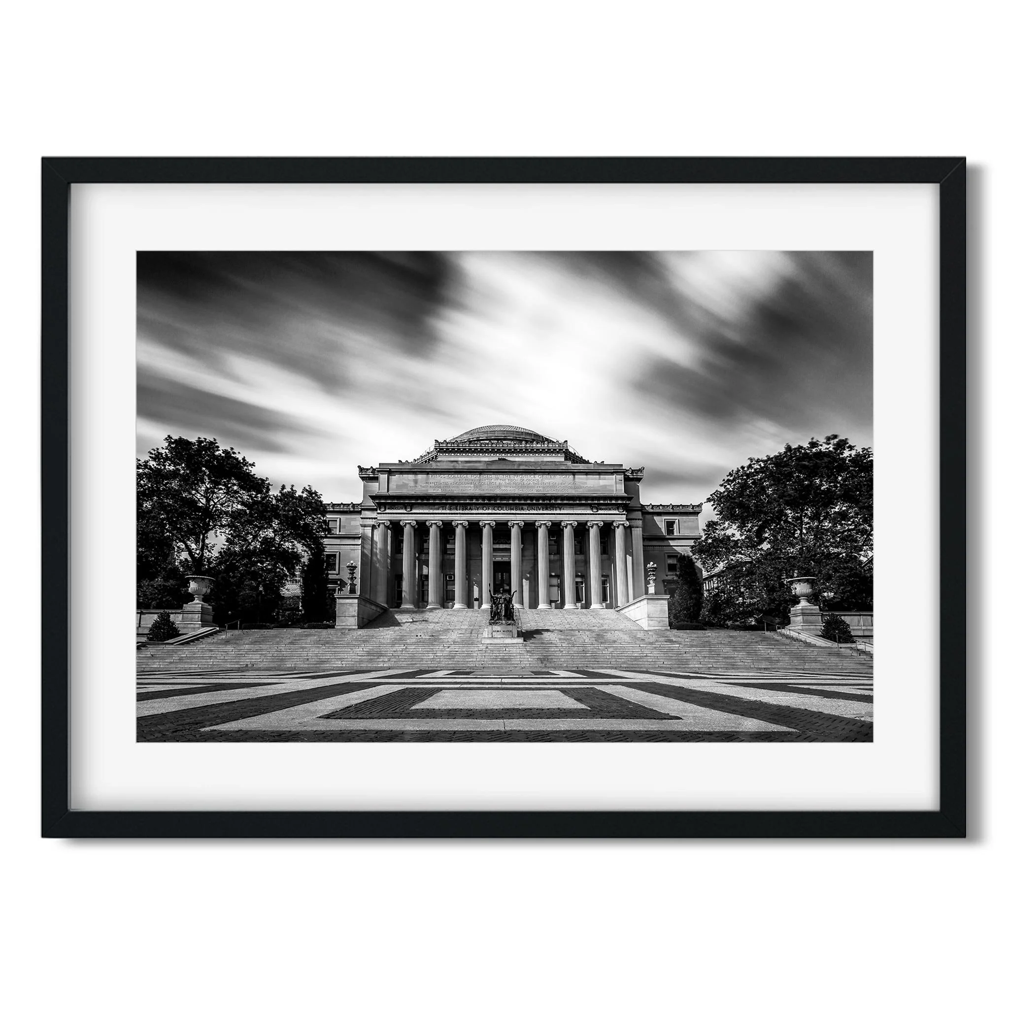 Columbia University - Black and White New York City Architecture Photography Fine Art Print