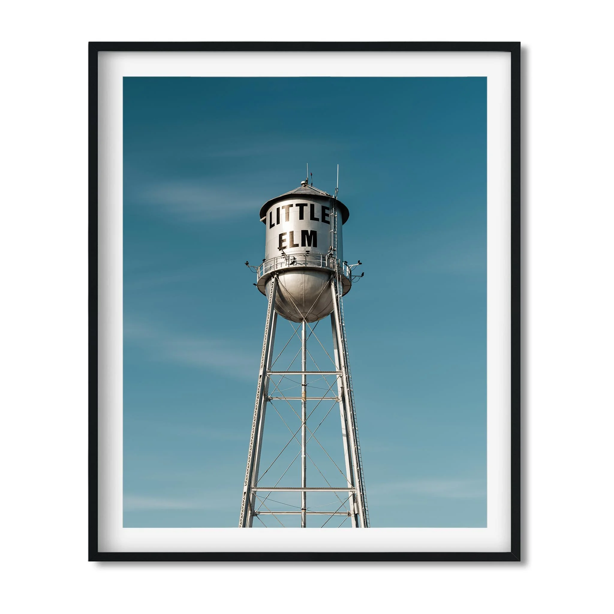 Historic Little Elm Texas - Water Tower Photography Color Fine Art Print Wall Art