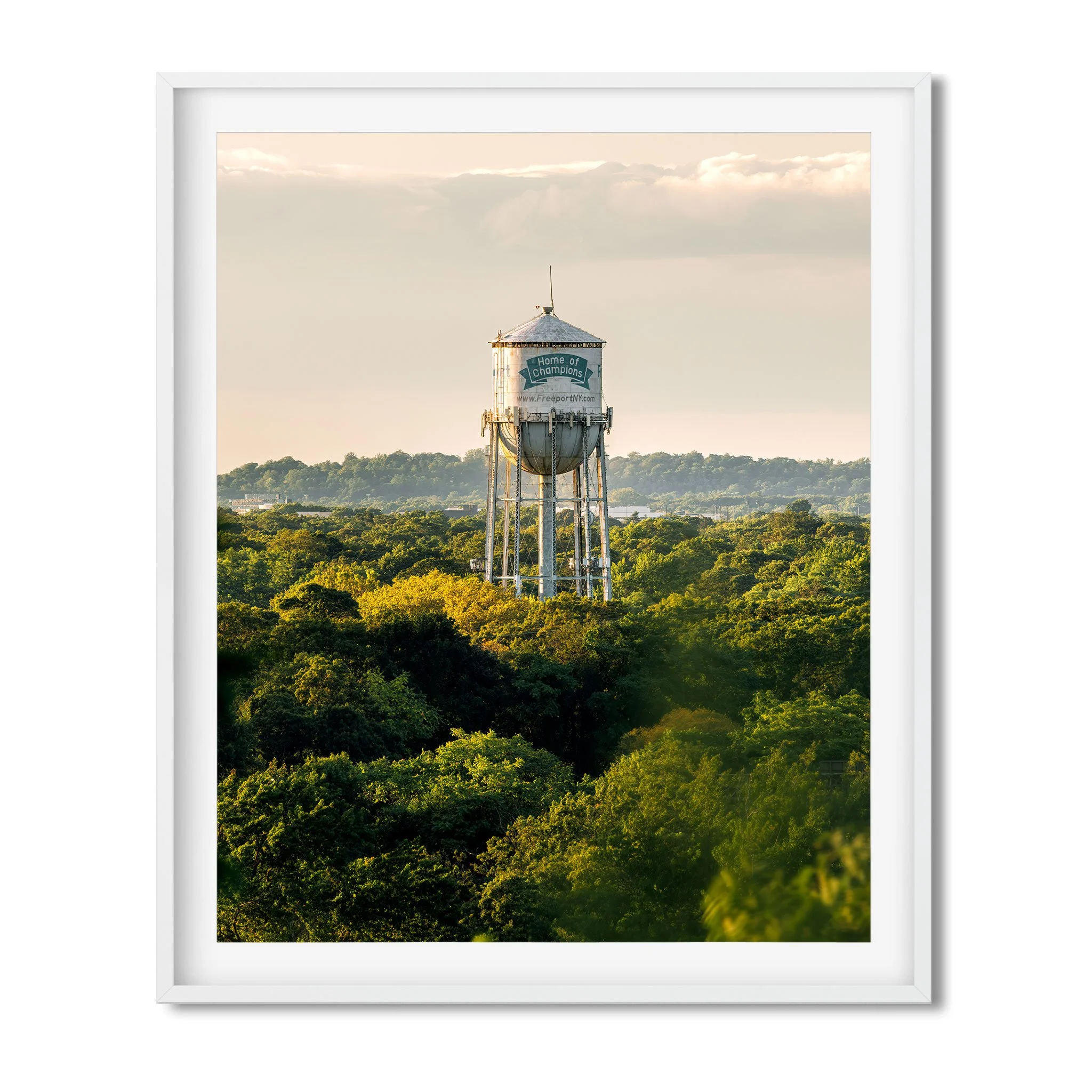 Home of Champions Water Tower in Freeport - New York Photography Color Fine Art Print Wall Art