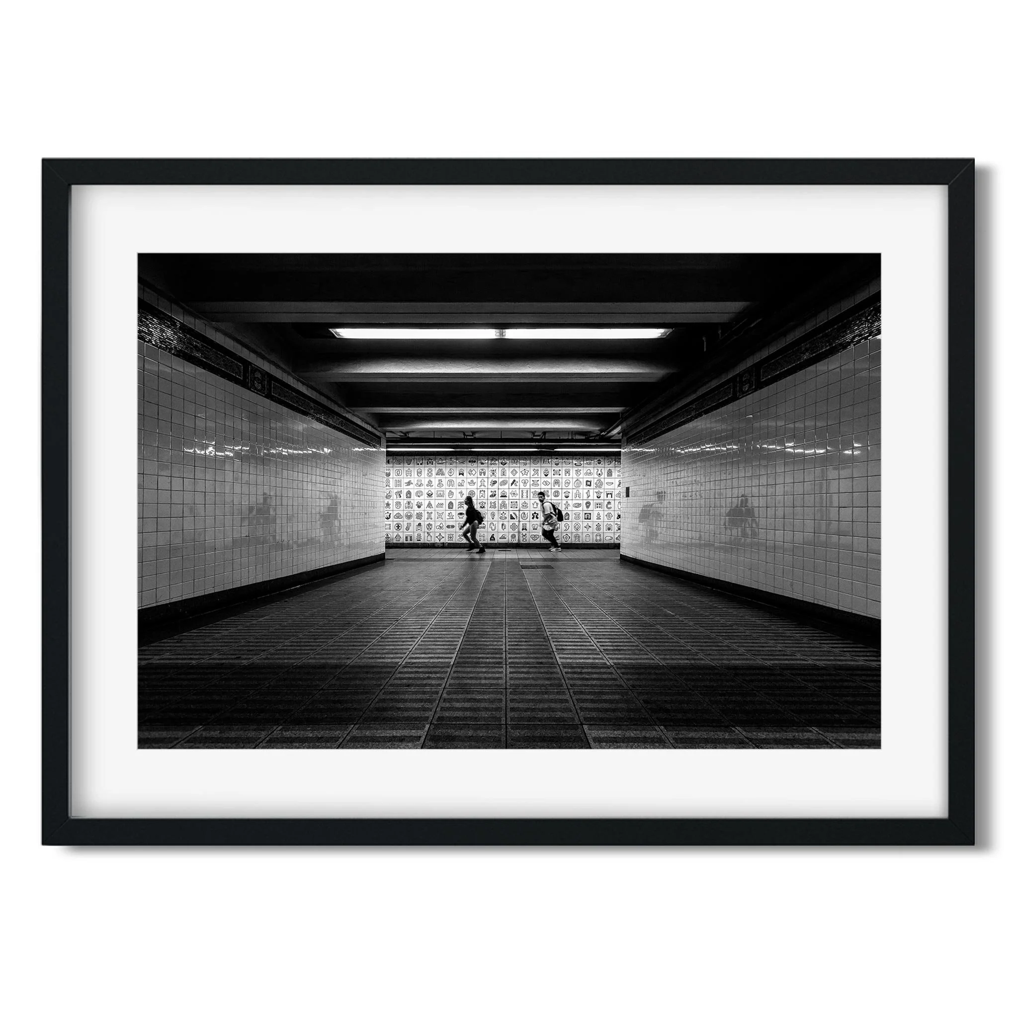 Canal Street Subway Station - Black and White New York City Architecture Photography Fine Art Print