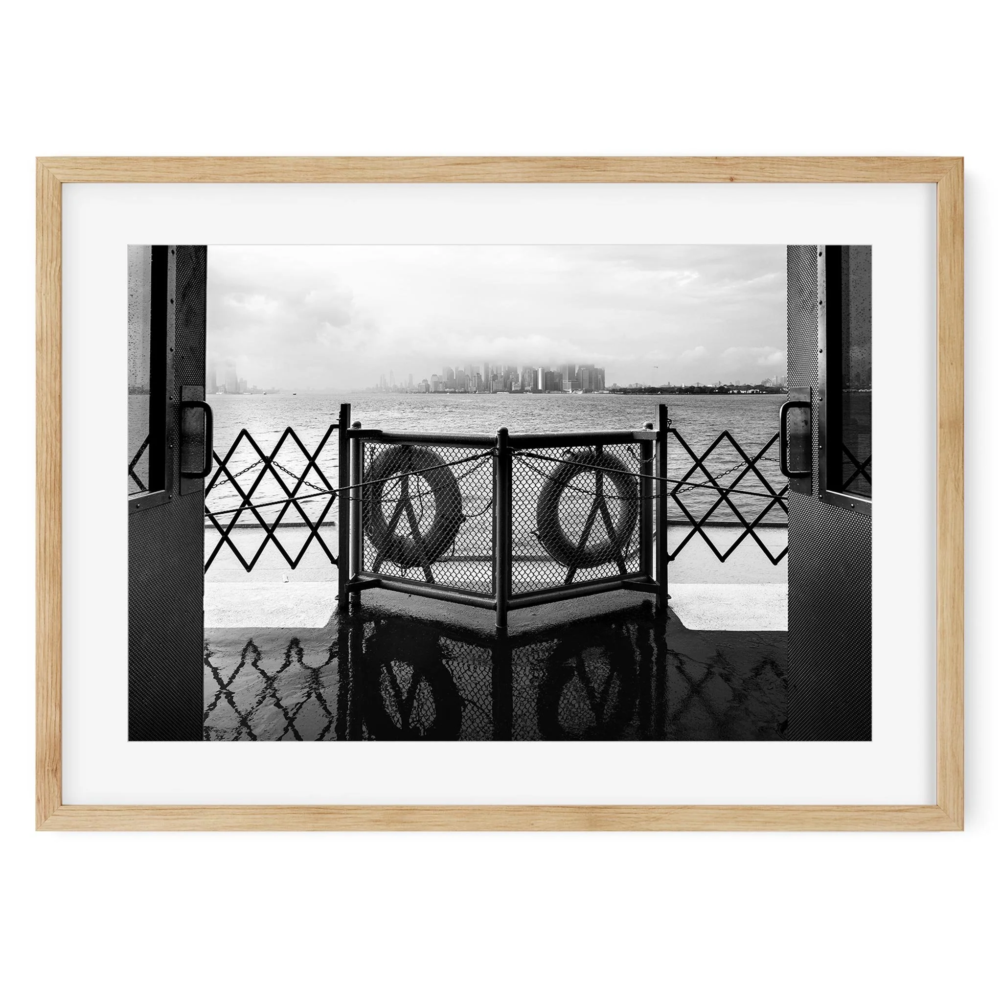 Staten Island Ferry - Black and White New York City Architecture Photography Fine Art Print