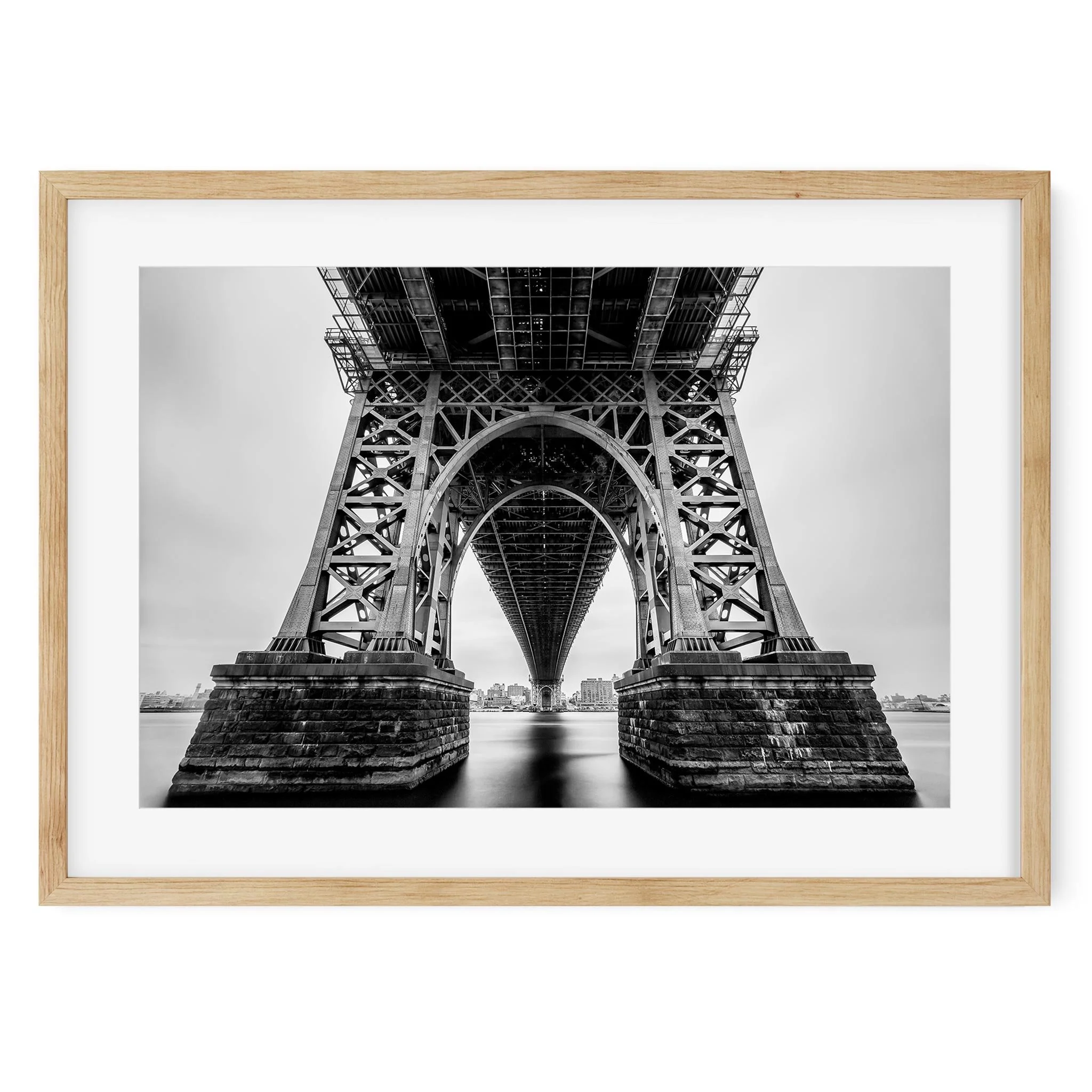 Williamsburg Bridge - Black and White New York City Architecture Photography Fine Art Print