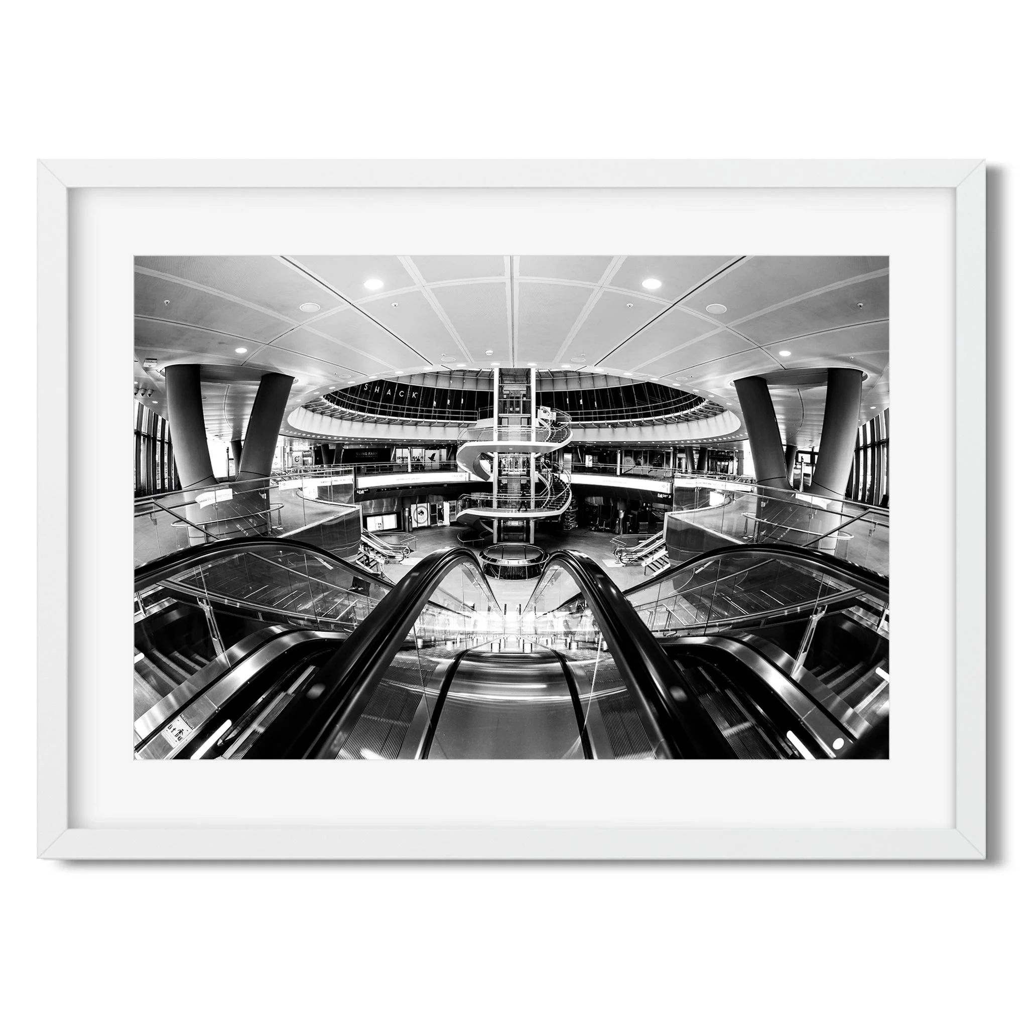 Fulton Street Subway - Black and White New York City Architecture Photography Fine Art Print
