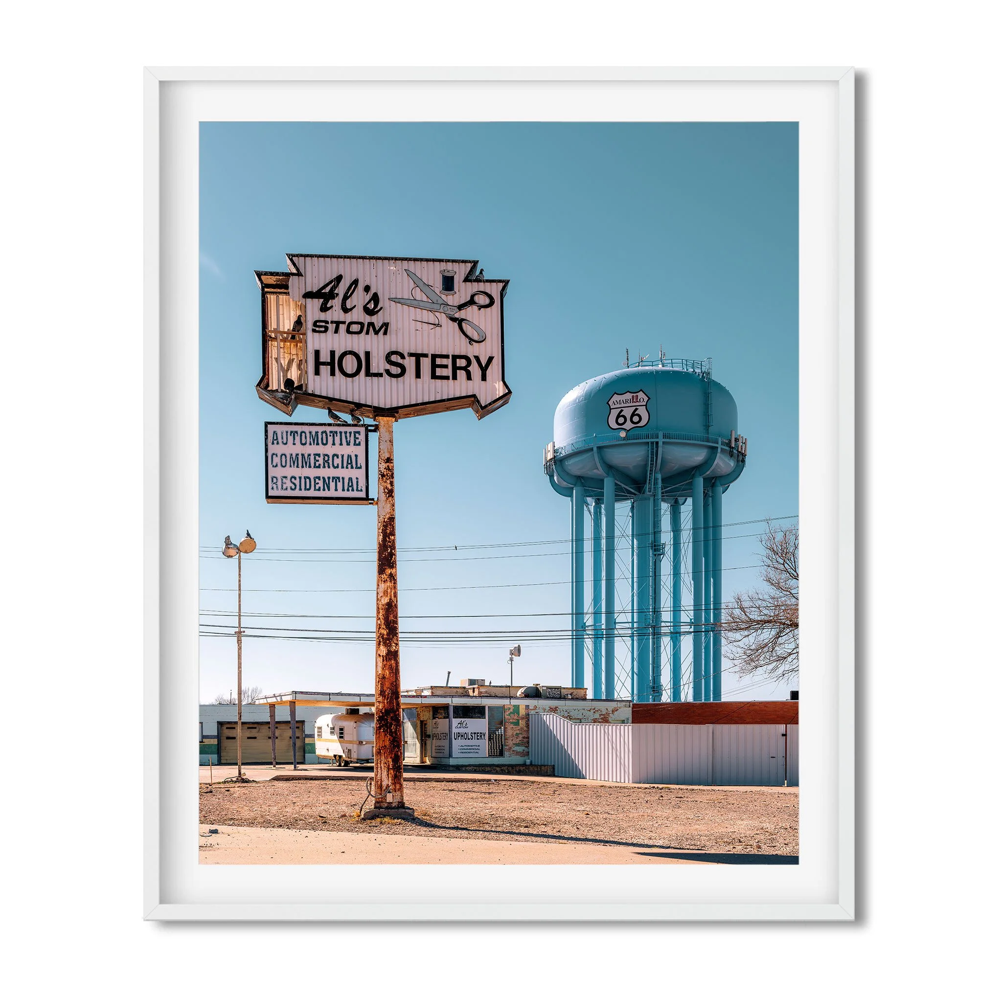 Route 66 Water Tower, Amarillo Texas - Water Tower Photography Color Fine Art Print Wall Art