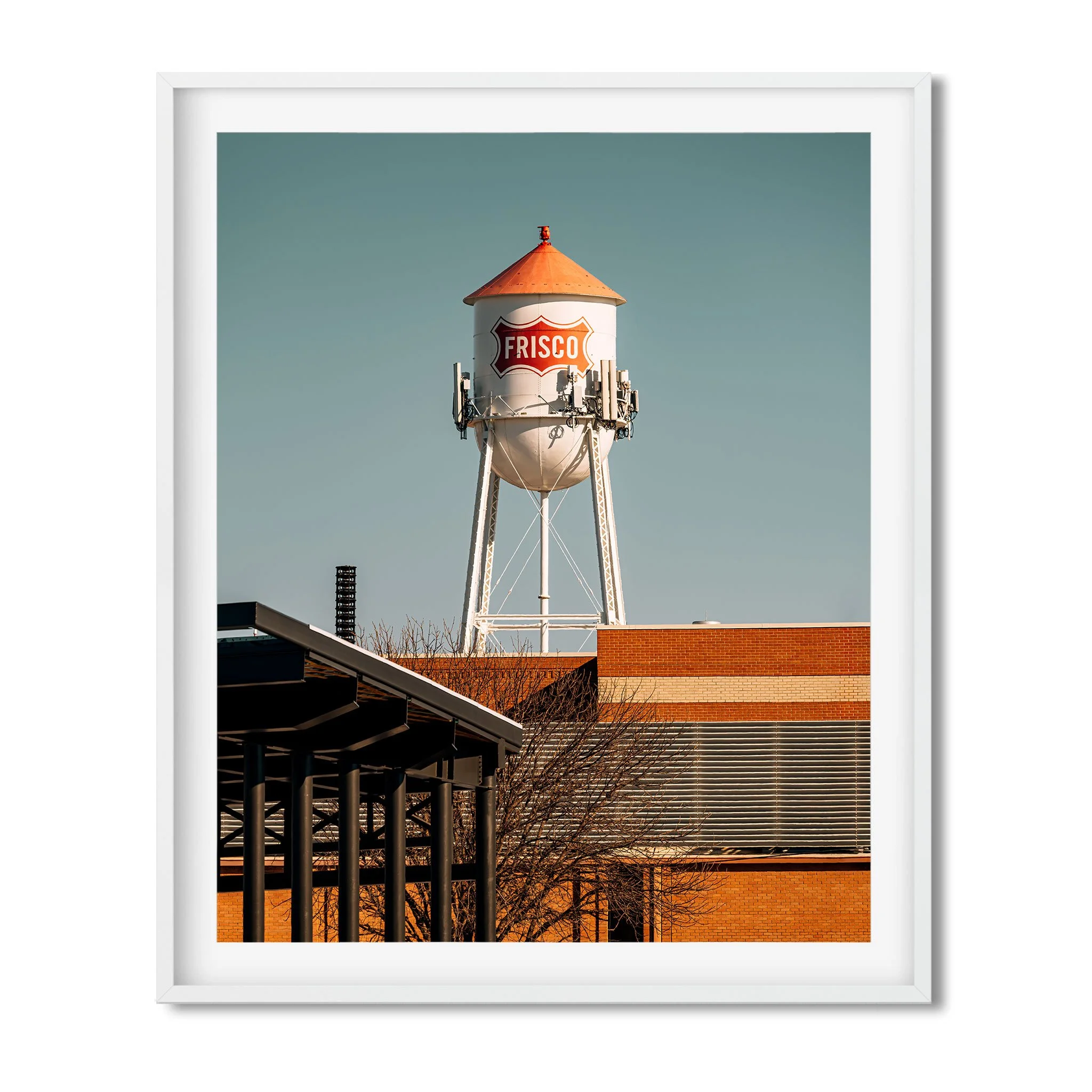 Frisco Water Tower in Frisco, Texas - Water Tower Photography Color Fine Art Print Wall Art